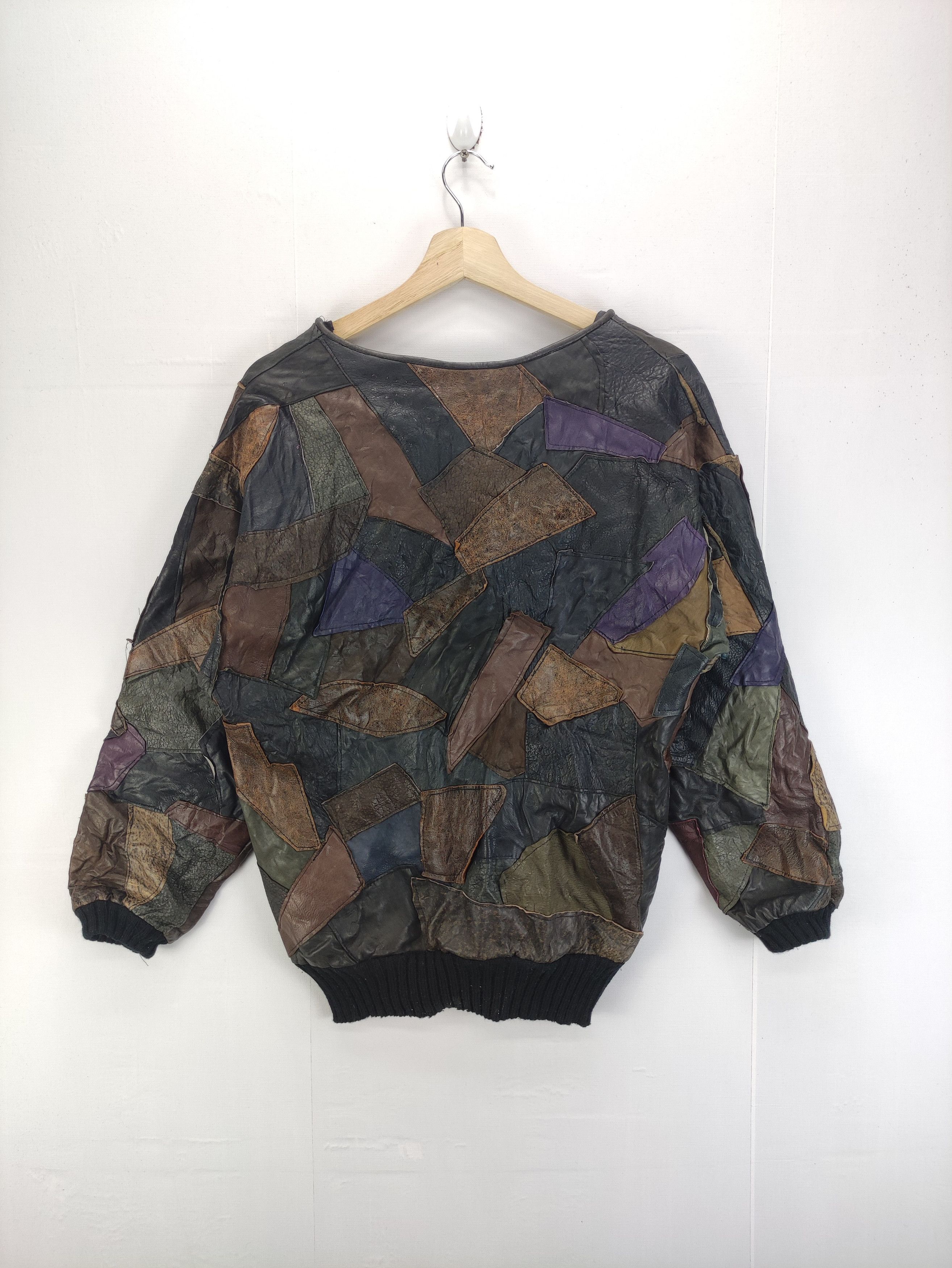 Leather Vintage Leather Patchwork Custom Sweatshirt Size US M / EU 48-50 / 2 - 7 Thumbnail