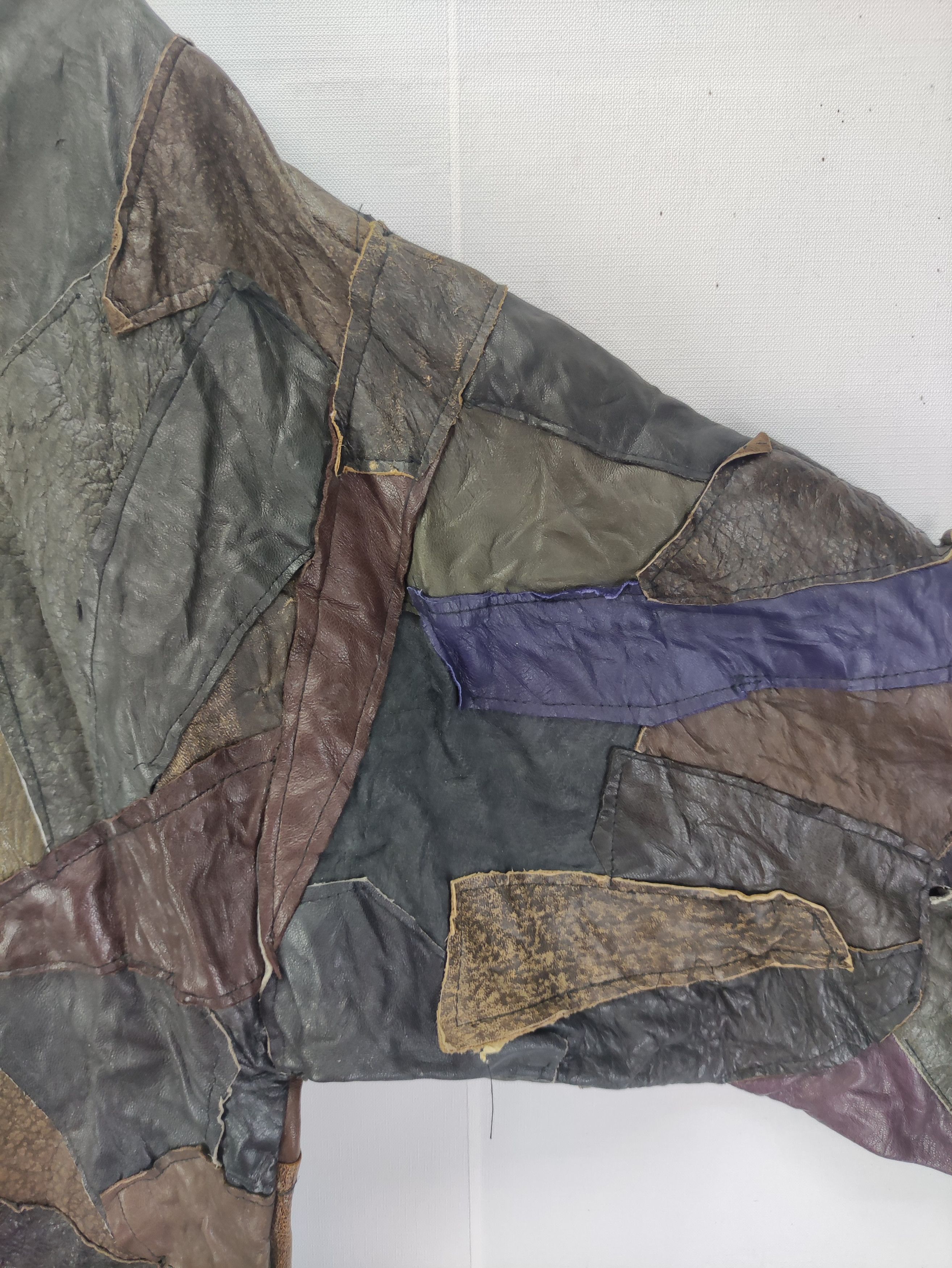 Leather Vintage Leather Patchwork Custom Sweatshirt Size US M / EU 48-50 / 2 - 4 Thumbnail