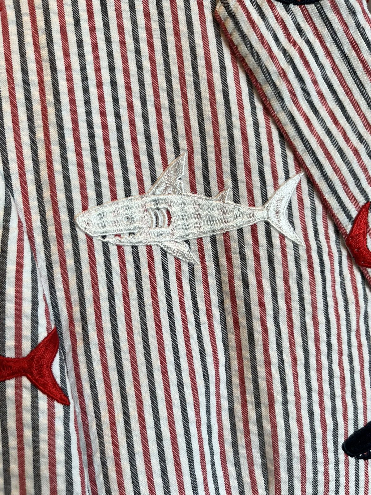 shark embroidery blazer
