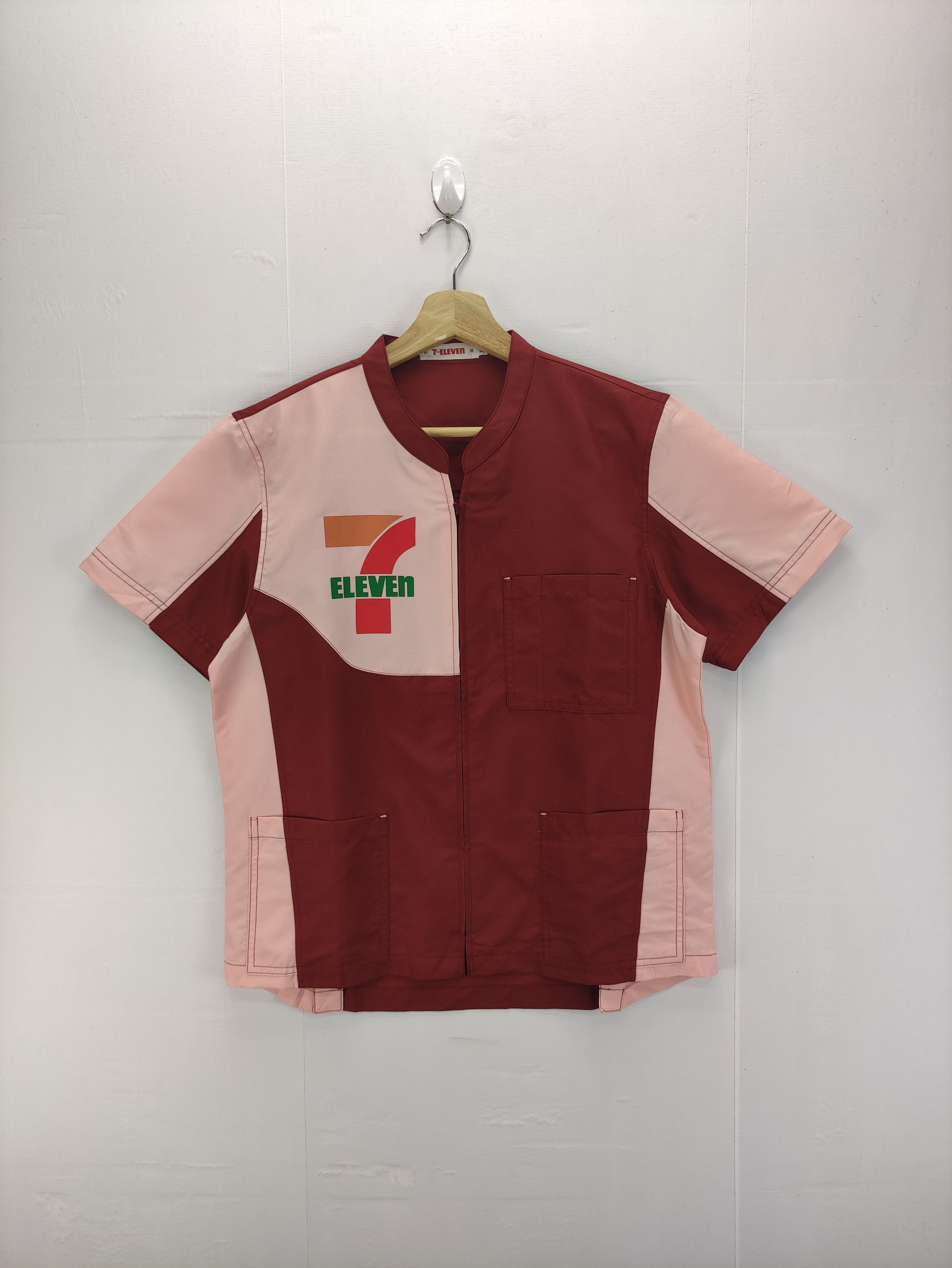 Japanese Brand Vintage 7 Eleven Short Sleeve Work Wear Zipper Size US M / EU 48-50 / 2 - 1 Thumbnail