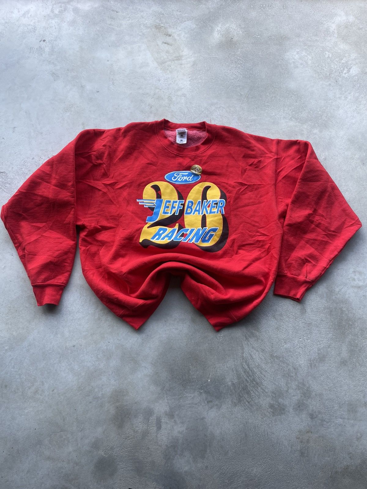 VINTAGE 90s FORD Jeff Baker RACING Crewneck