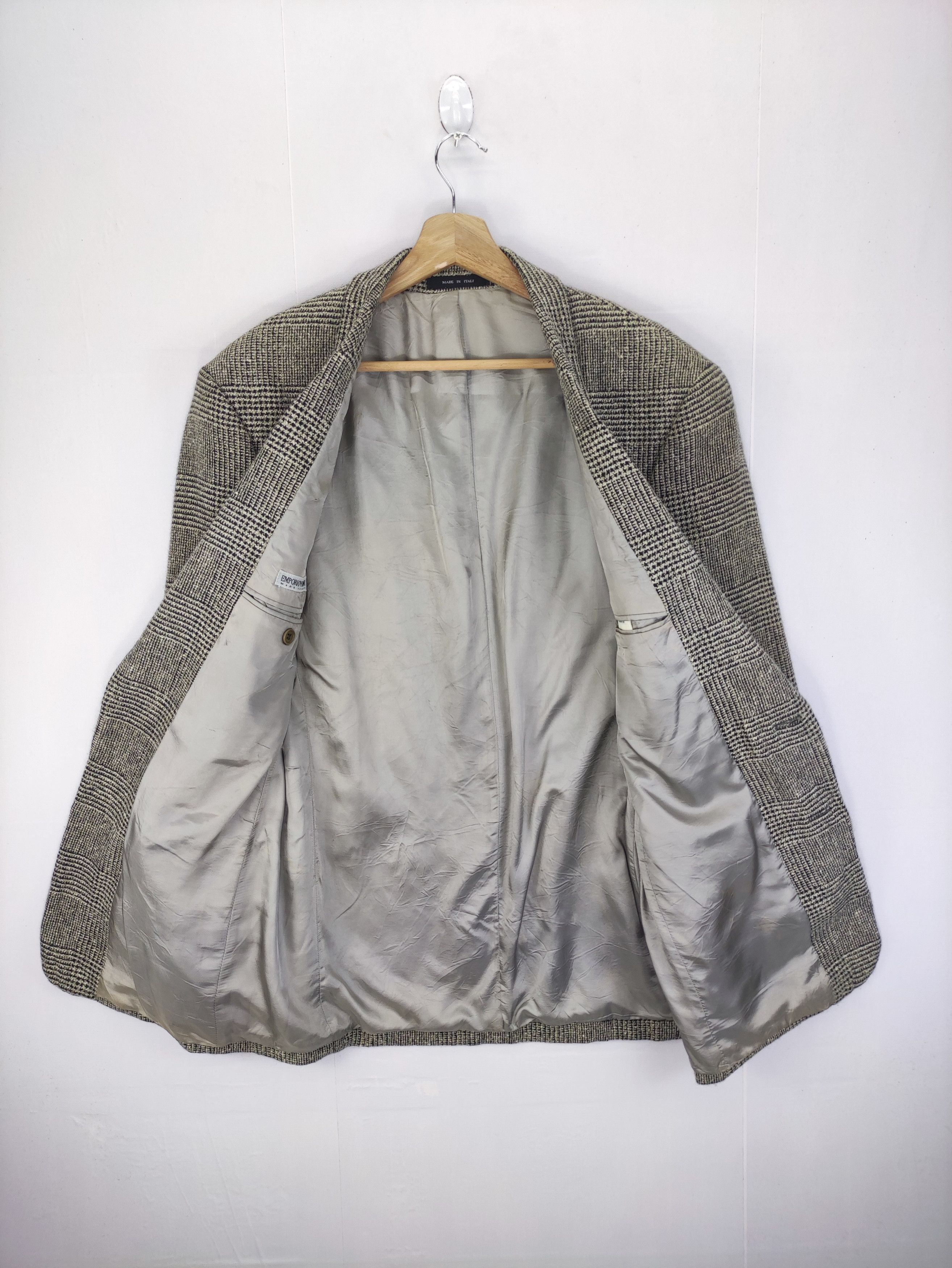 Emporio Armani Vintage Emporia Armani Wool Coat Blazer Jacket Size US M / EU 48-50 / 2 - 2 Thumbnail
