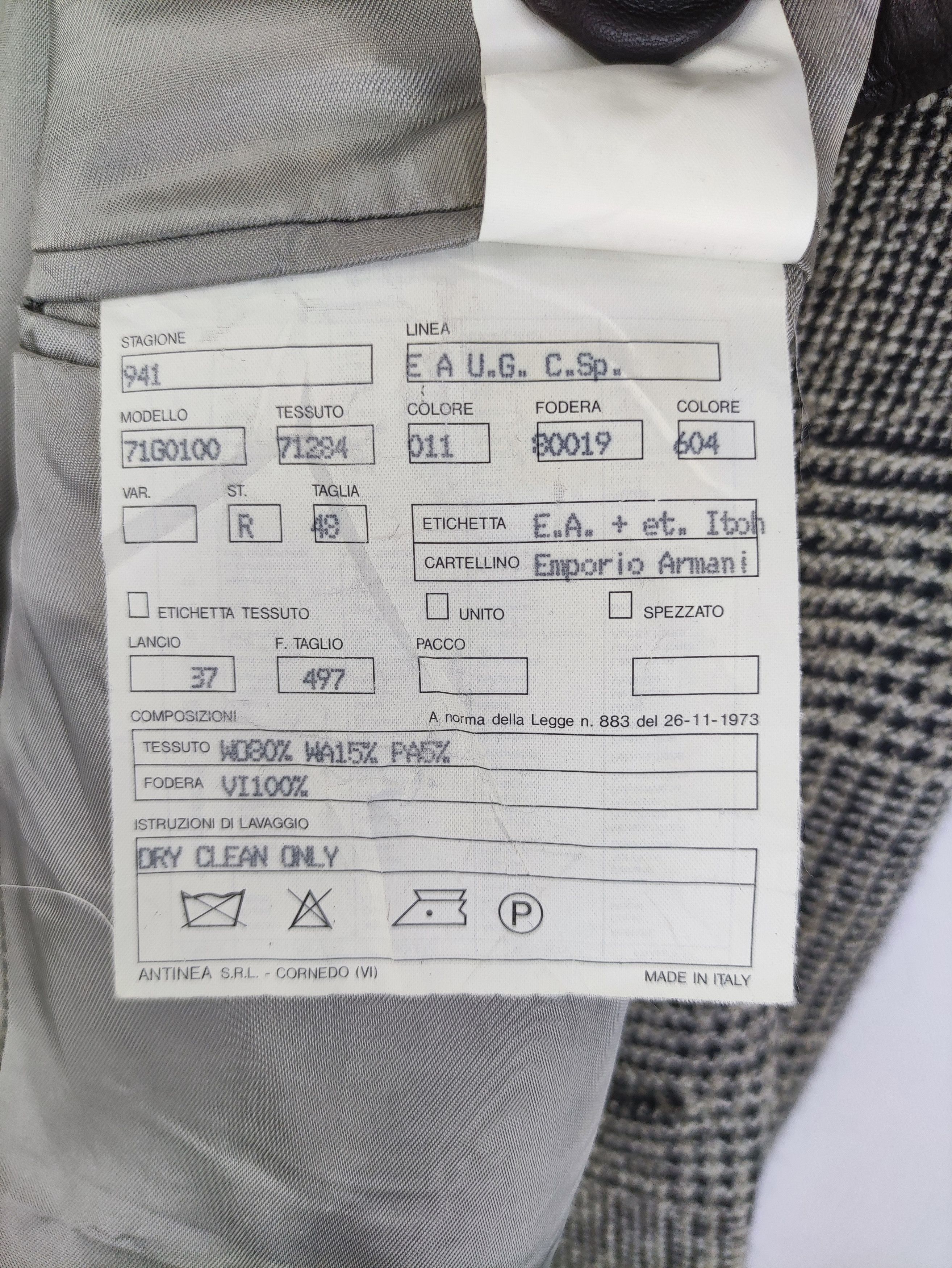 Emporio Armani Vintage Emporia Armani Wool Coat Blazer Jacket Size US M / EU 48-50 / 2 - 7 Thumbnail