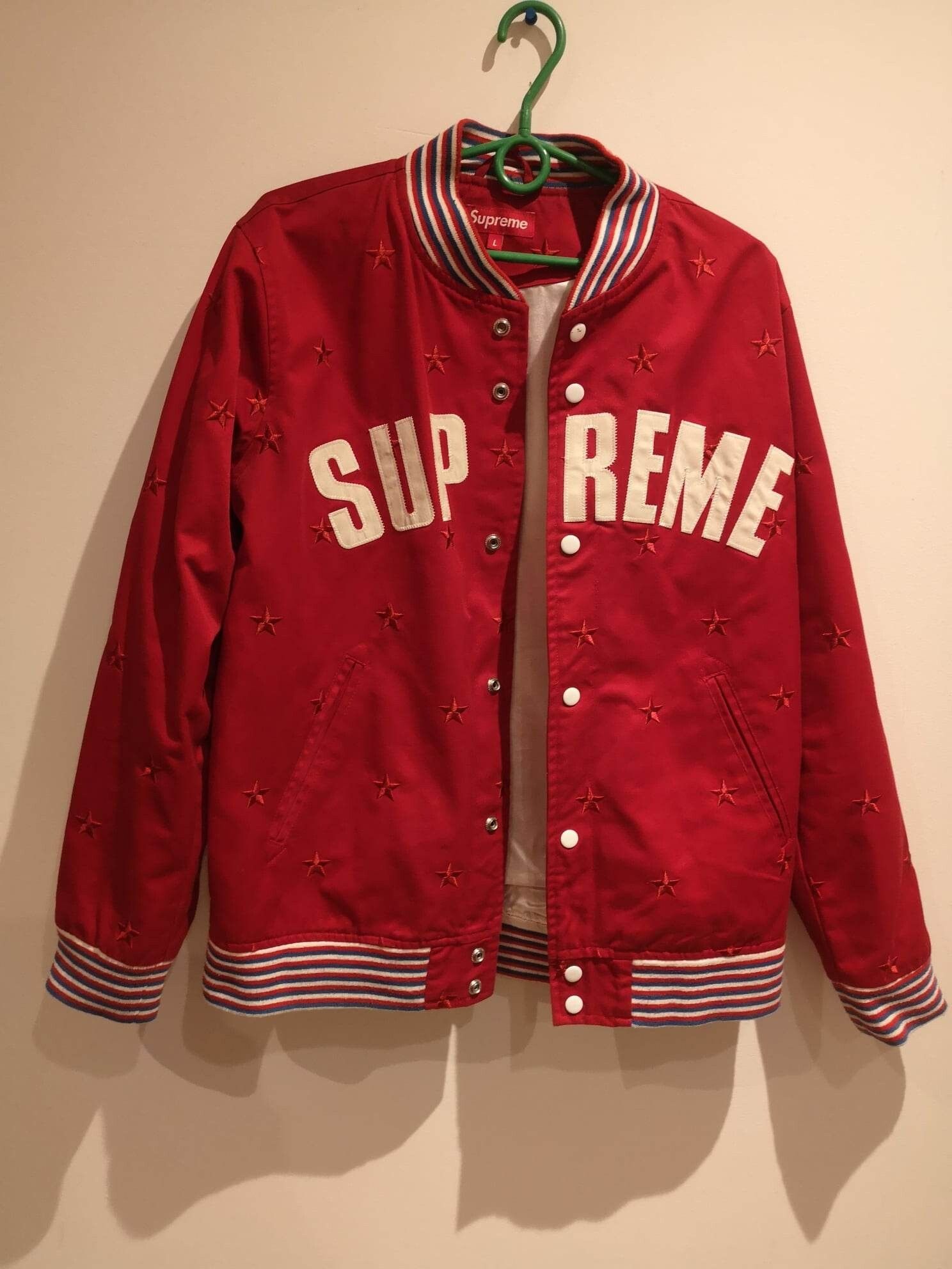 Starter×supreme Varsity Jacket-Redまだまだ着れる商品です