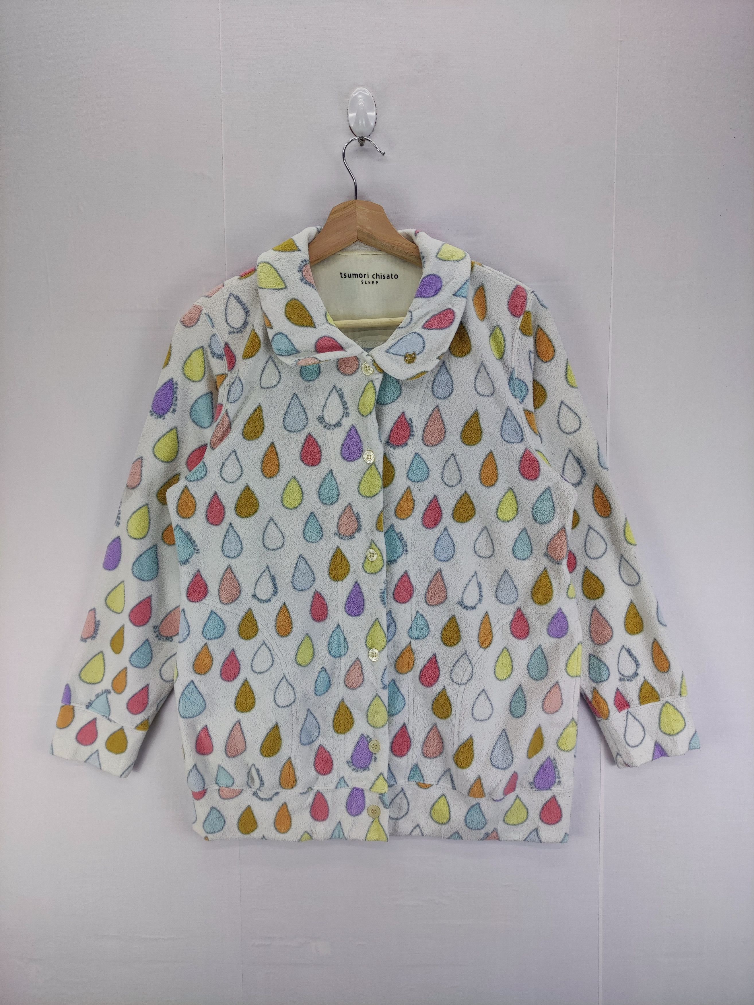 Issey Miyake Vintage Tsumori Chisato Sleep Shirt Button Up Fleece Size US M / EU 48-50 / 2 - 1 Thumbnail