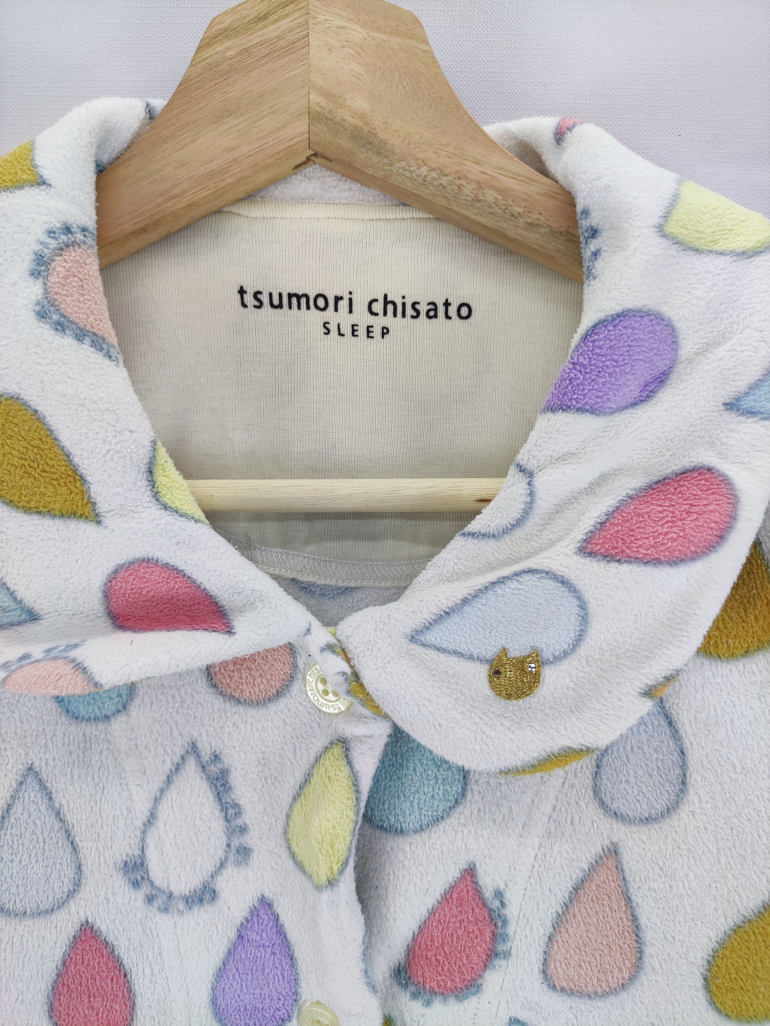 Issey Miyake Vintage Tsumori Chisato Sleep Shirt Button Up Fleece Size US M / EU 48-50 / 2 - 2 Thumbnail