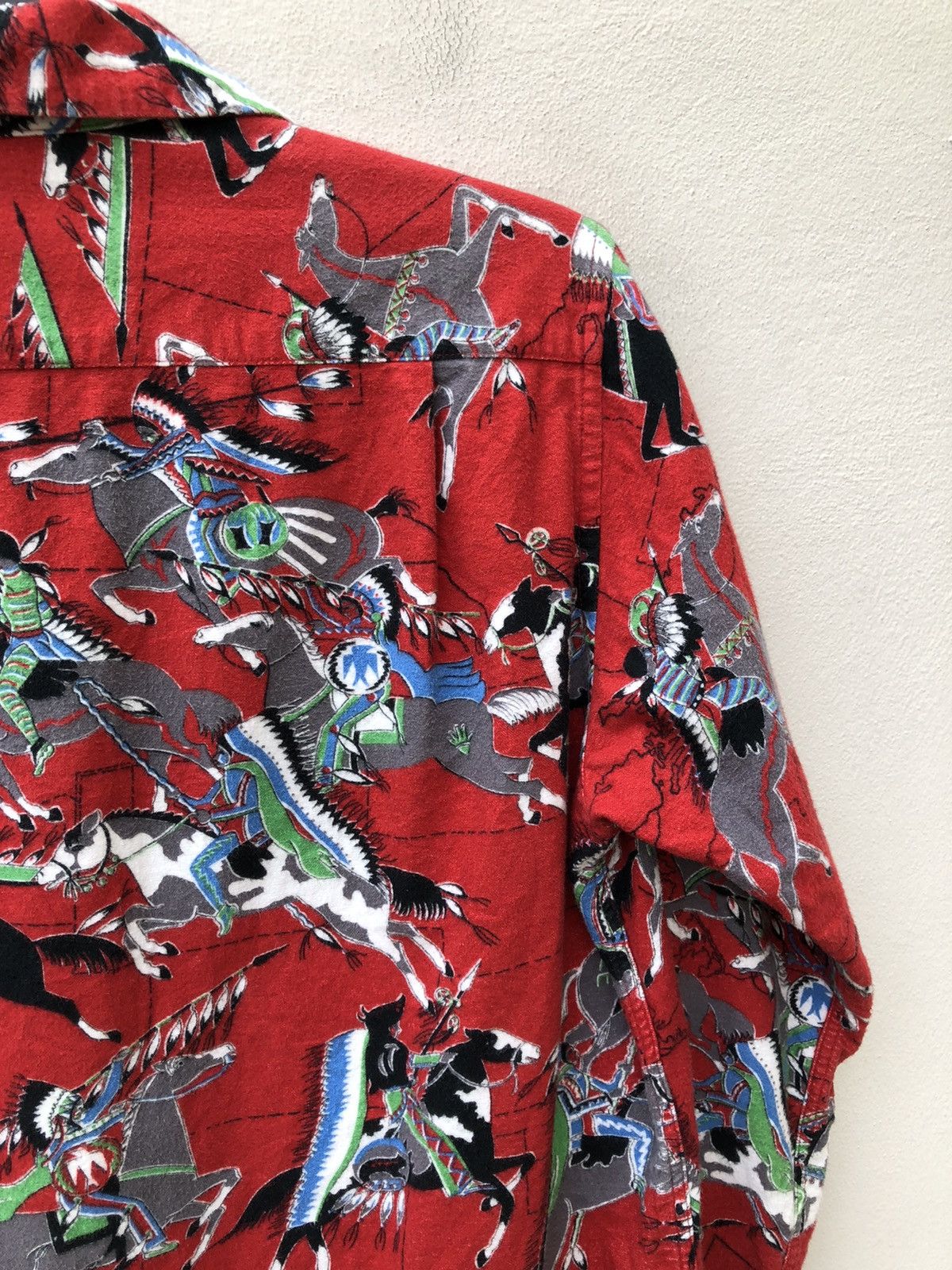 Other Modern Work Union Made Japan Apache Indian Flannel Shirt Size US M / EU 48-50 / 2 - 15 Thumbnail