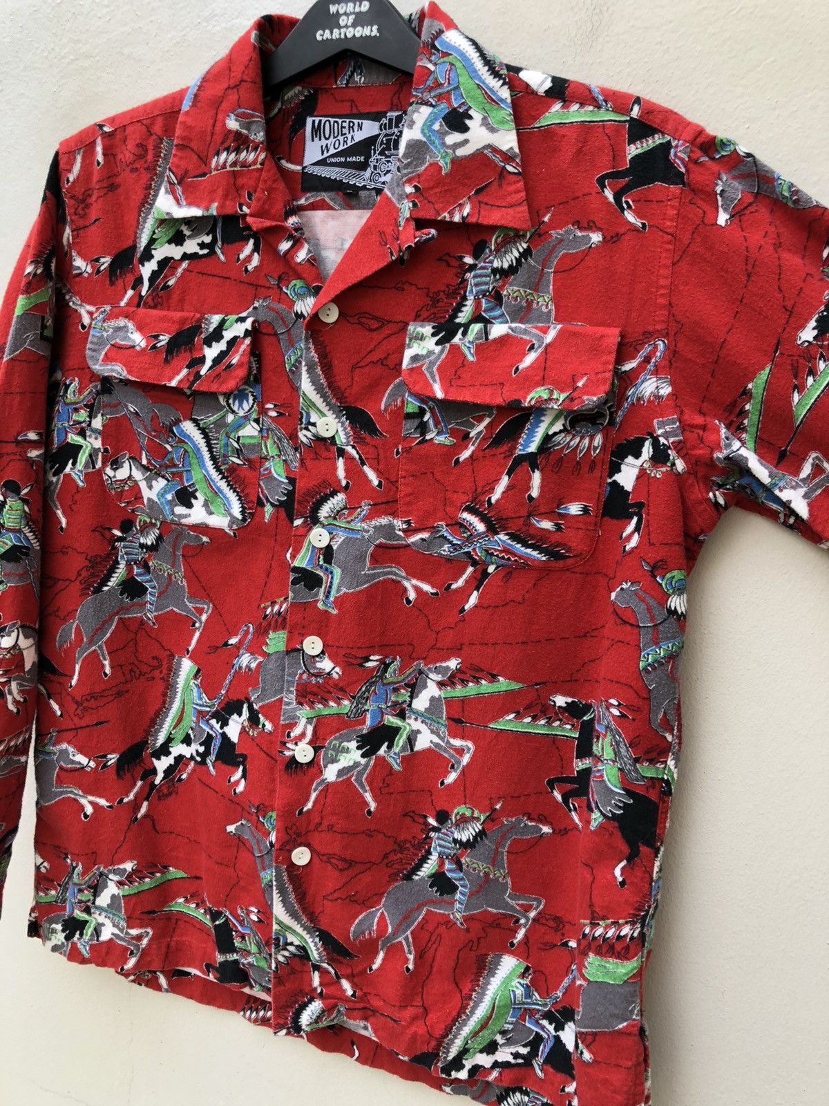 Other Modern Work Union Made Japan Apache Indian Flannel Shirt Size US M / EU 48-50 / 2 - 5 Thumbnail