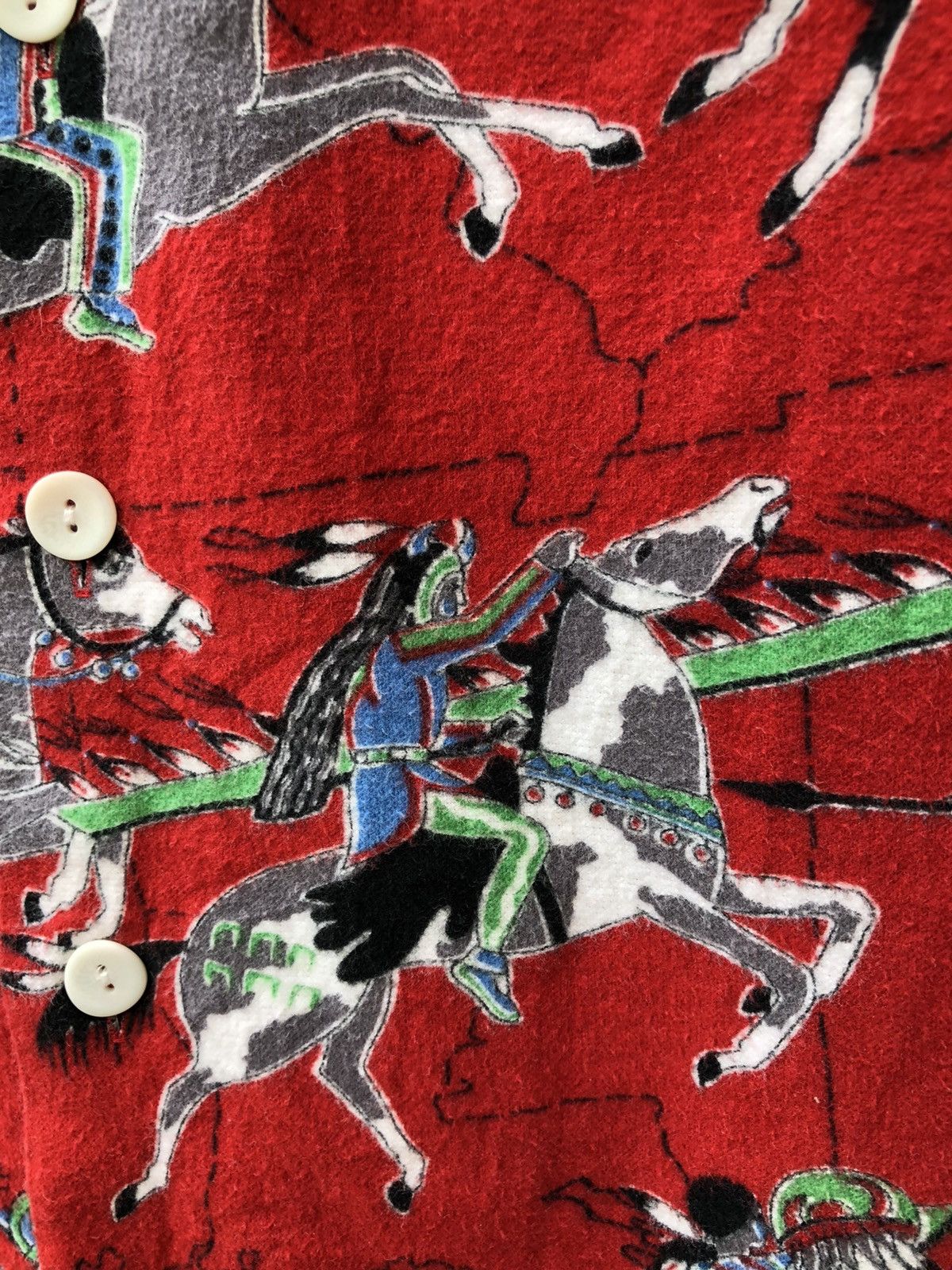 Other Modern Work Union Made Japan Apache Indian Flannel Shirt Size US M / EU 48-50 / 2 - 10 Thumbnail