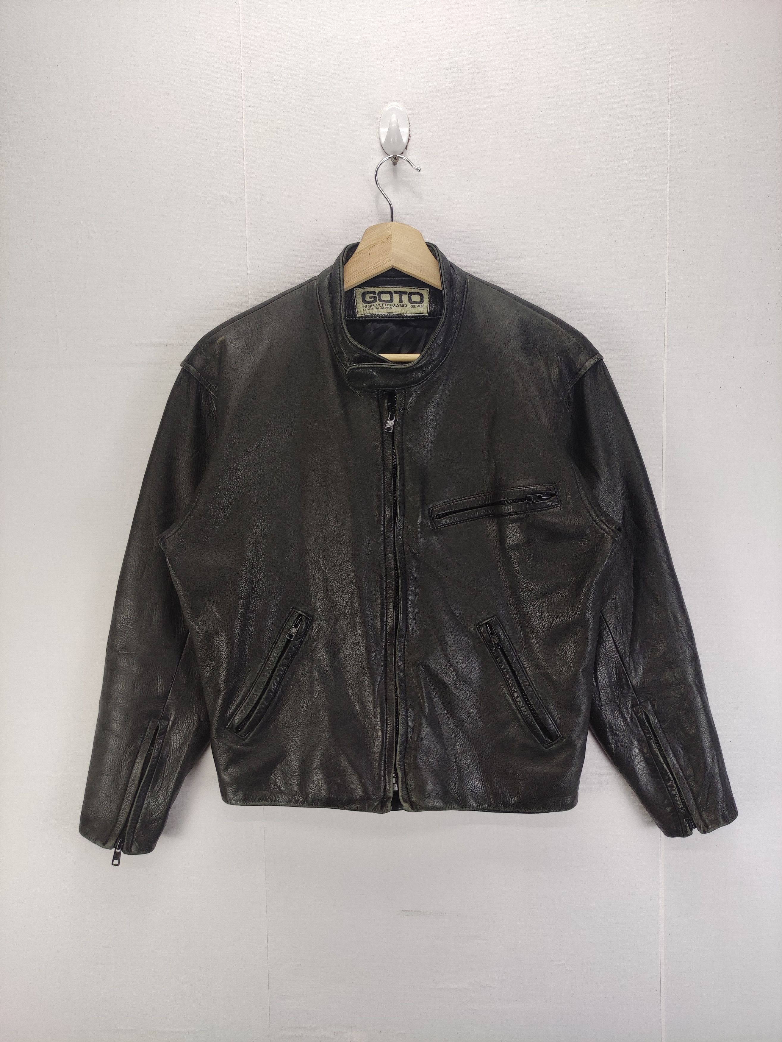 Vintage Goto Leather Jacket Zipper