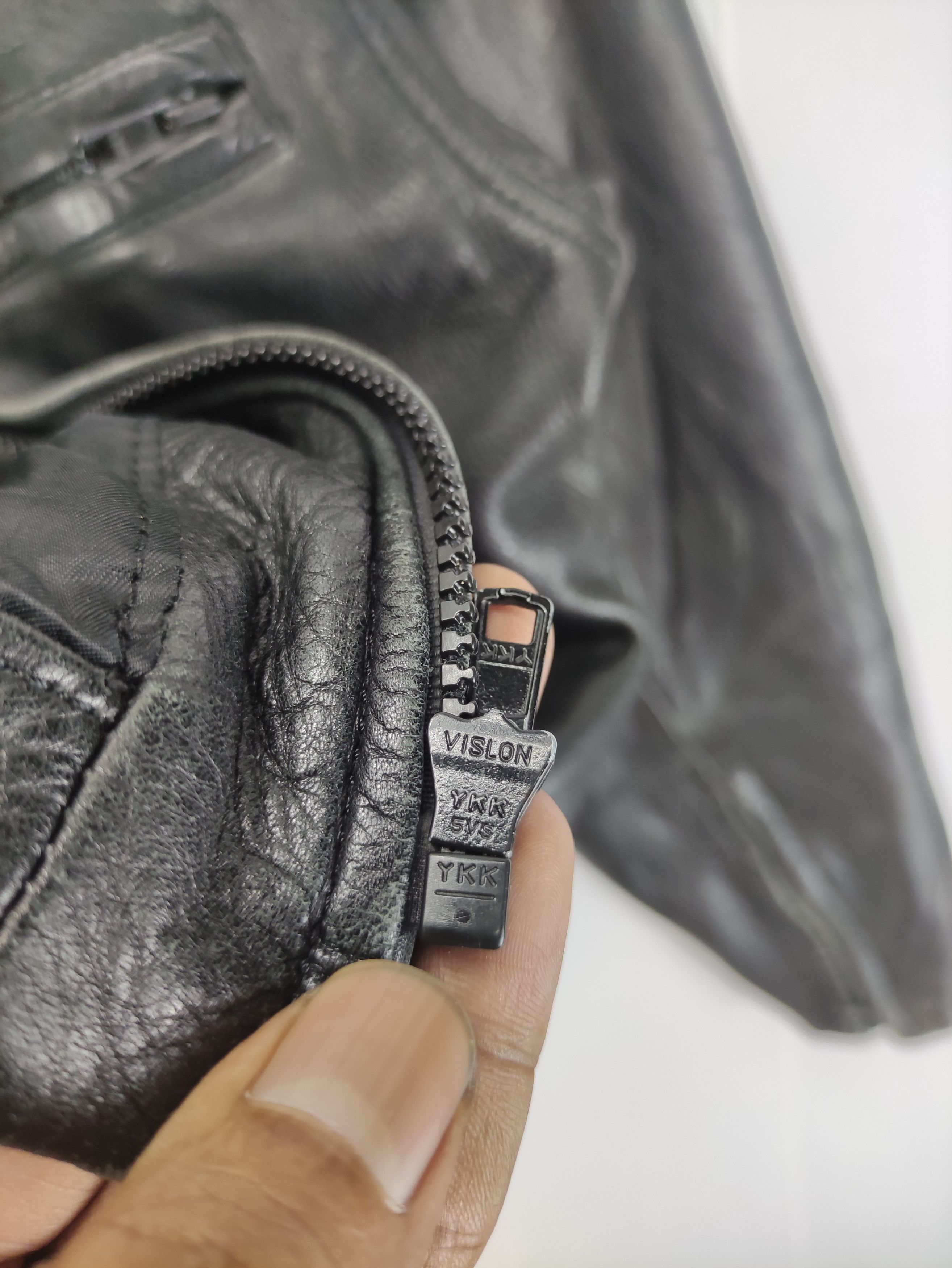 Leather Vintage Goto Leather Jacket Zipper Size S / US 4 / IT 40 - 3 Thumbnail