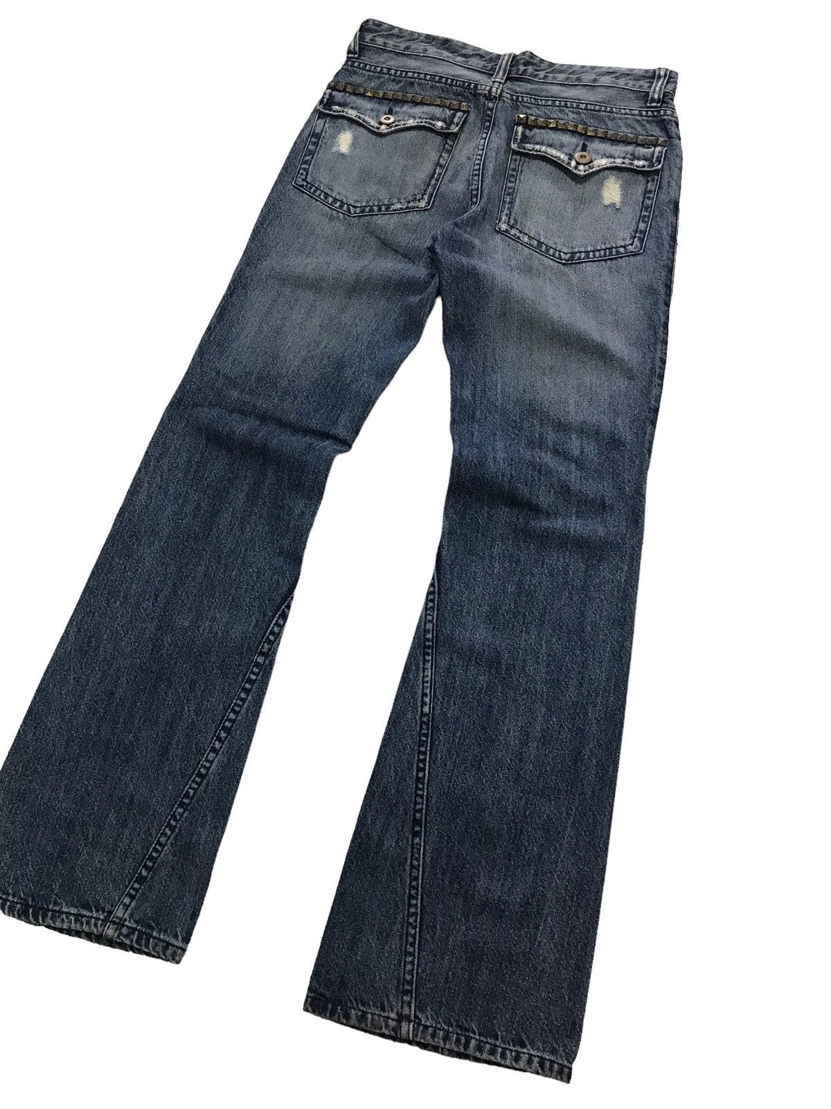 Hysteric Glamour × If Six Was Nine Flare Jeans😎Euphuistic Twist Studded Distressed Denim Pants Size US 31 - 7 Thumbnail