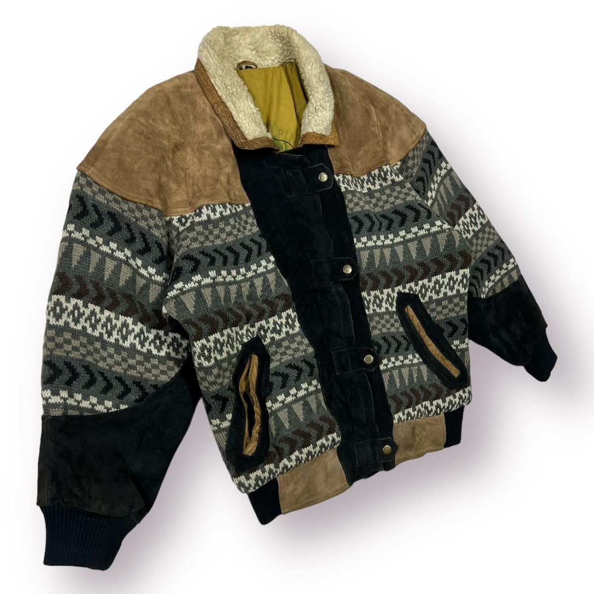 Ski-Doo 🔥 Saint Lori ski Alpin knit body Suede Leather bomber Size US S / EU 44-46 / 1 - 3 Thumbnail