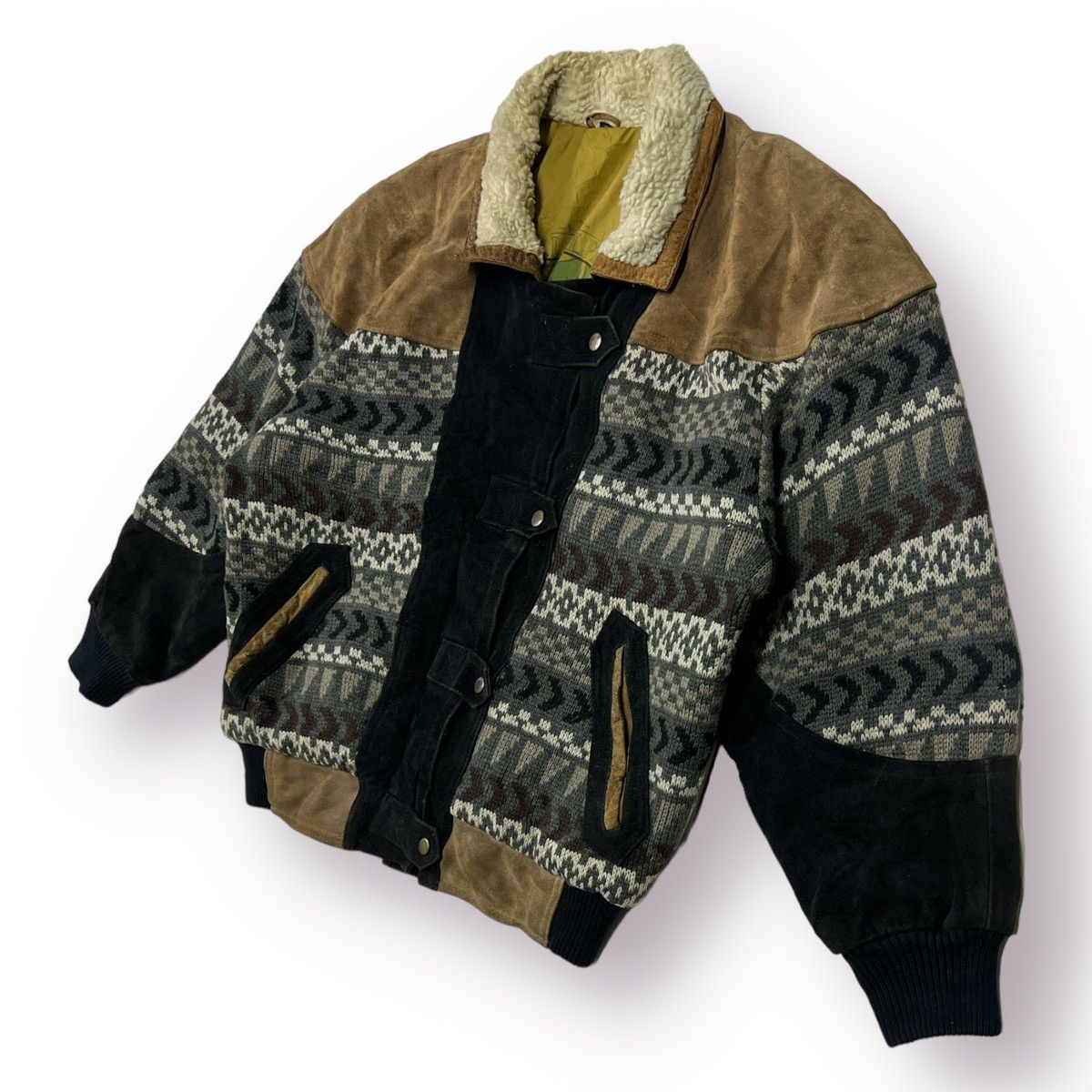 Ski-Doo 🔥 Saint Lori ski Alpin knit body Suede Leather bomber Size US S / EU 44-46 / 1 - 2 Thumbnail