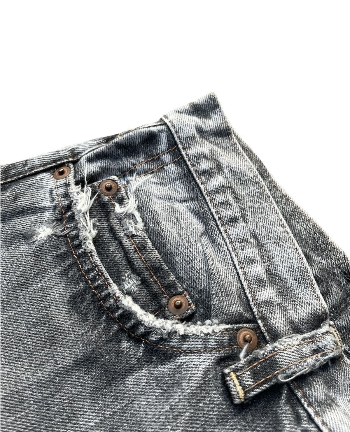 If Six Was Nine Hard Core We’re From Slang Aging Distressed Denim Size US 32 / EU 48 - 8 Thumbnail