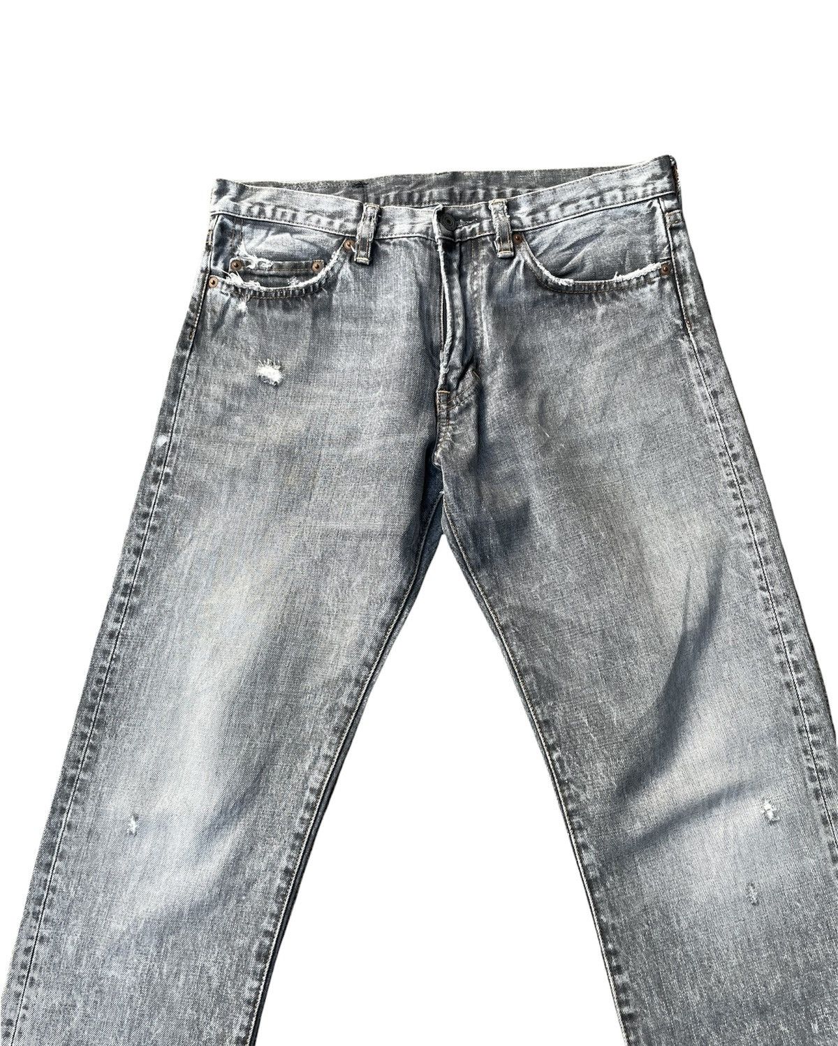 If Six Was Nine Hard Core We’re From Slang Aging Distressed Denim Size US 32 / EU 48 - 4 Thumbnail