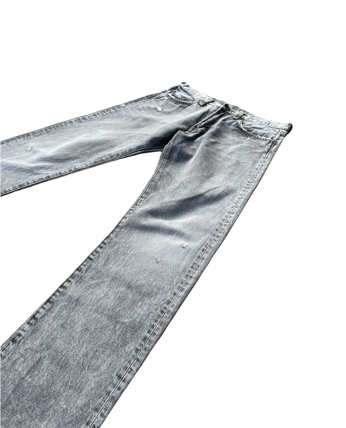 If Six Was Nine Hard Core We’re From Slang Aging Distressed Denim Size US 32 / EU 48 - 2 Thumbnail