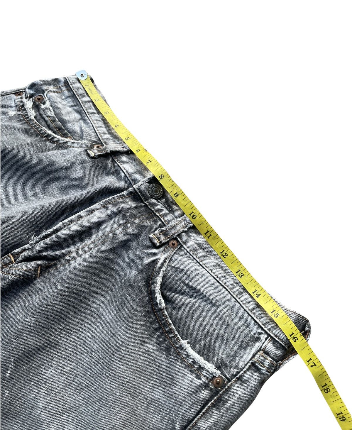 If Six Was Nine Hard Core We’re From Slang Aging Distressed Denim Size US 32 / EU 48 - 9 Thumbnail