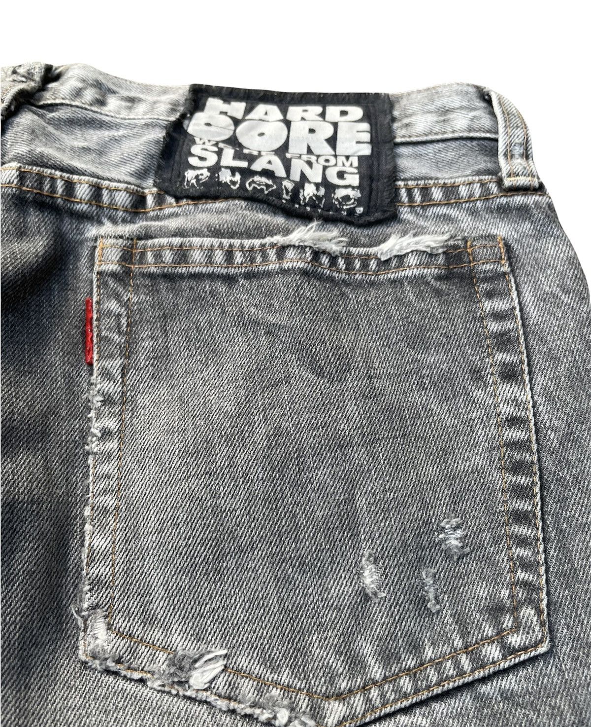 If Six Was Nine Hard Core We’re From Slang Aging Distressed Denim Size US 32 / EU 48 - 14 Thumbnail