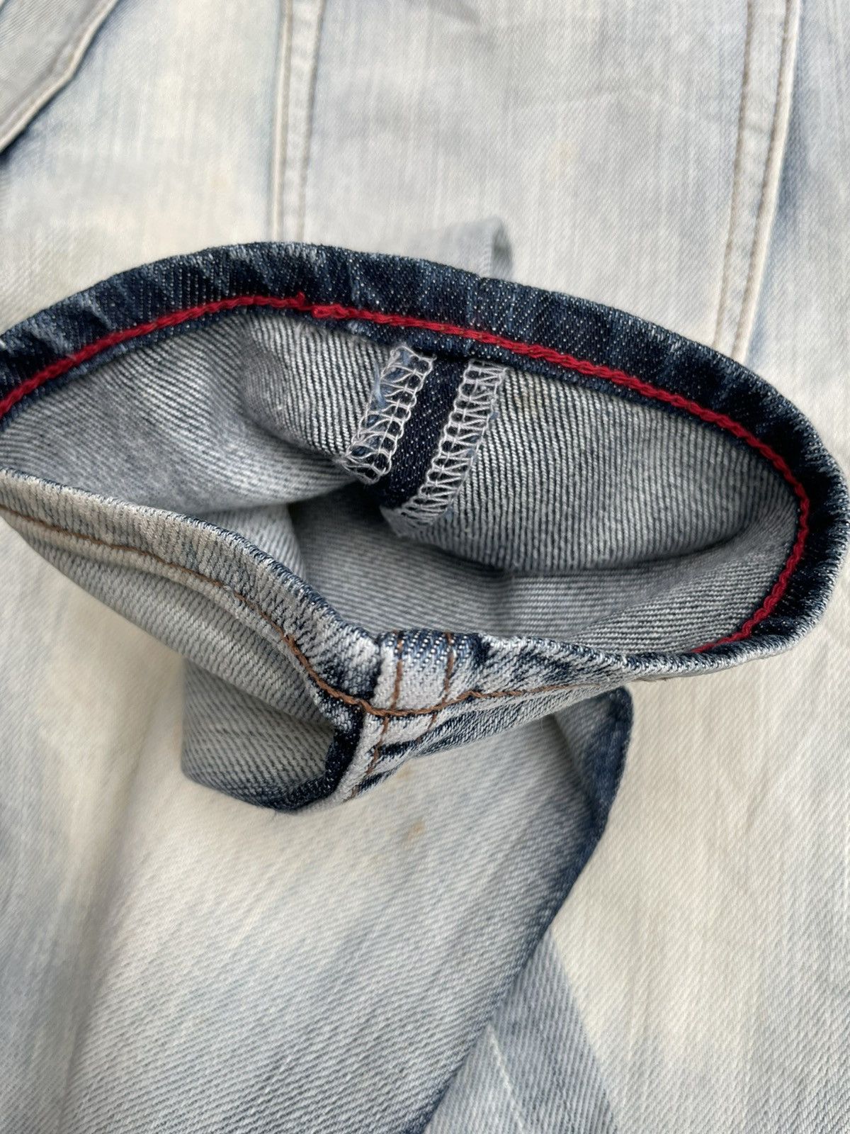 Japanese Brand TKMIXPICE Bleached Faded Denim Size US 31 - 14 Thumbnail