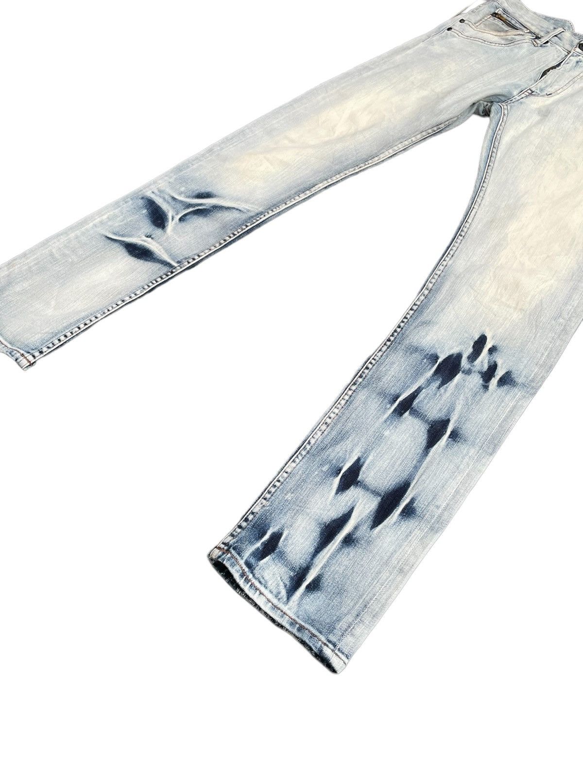 Japanese Brand TKMIXPICE Bleached Faded Denim Size US 31 - 3 Thumbnail