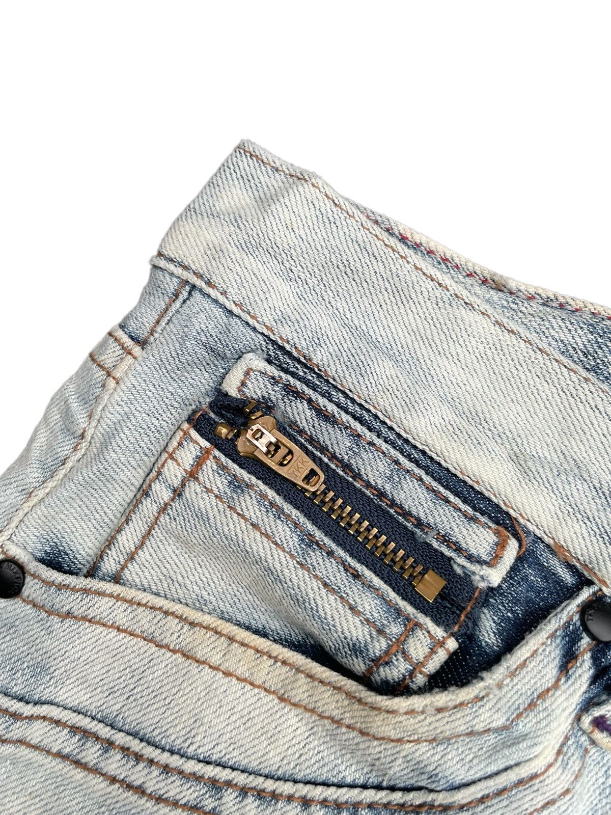 Japanese Brand TKMIXPICE Bleached Faded Denim Size US 31 - 8 Thumbnail