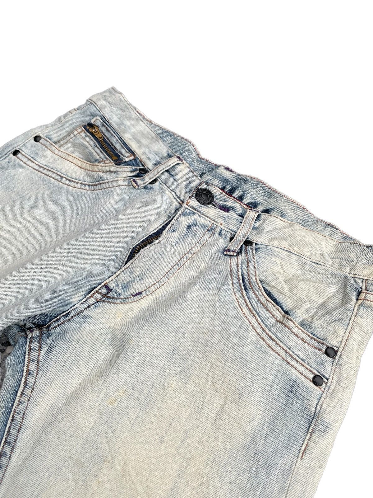 Japanese Brand TKMIXPICE Bleached Faded Denim Size US 31 - 7 Thumbnail
