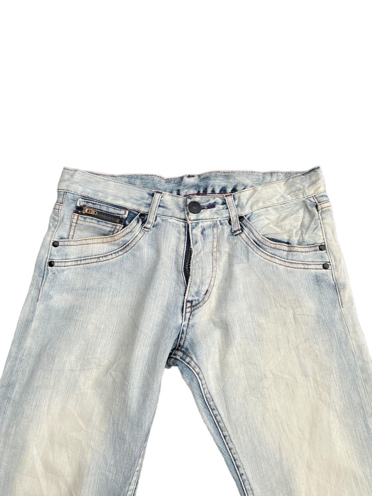 Japanese Brand TKMIXPICE Bleached Faded Denim Size US 31 - 6 Thumbnail