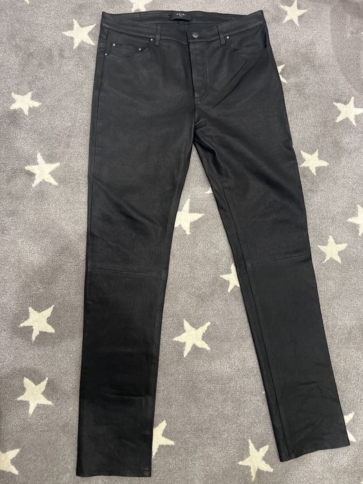 5 POCKET LEATHER PANT - BLACK – AMIRI