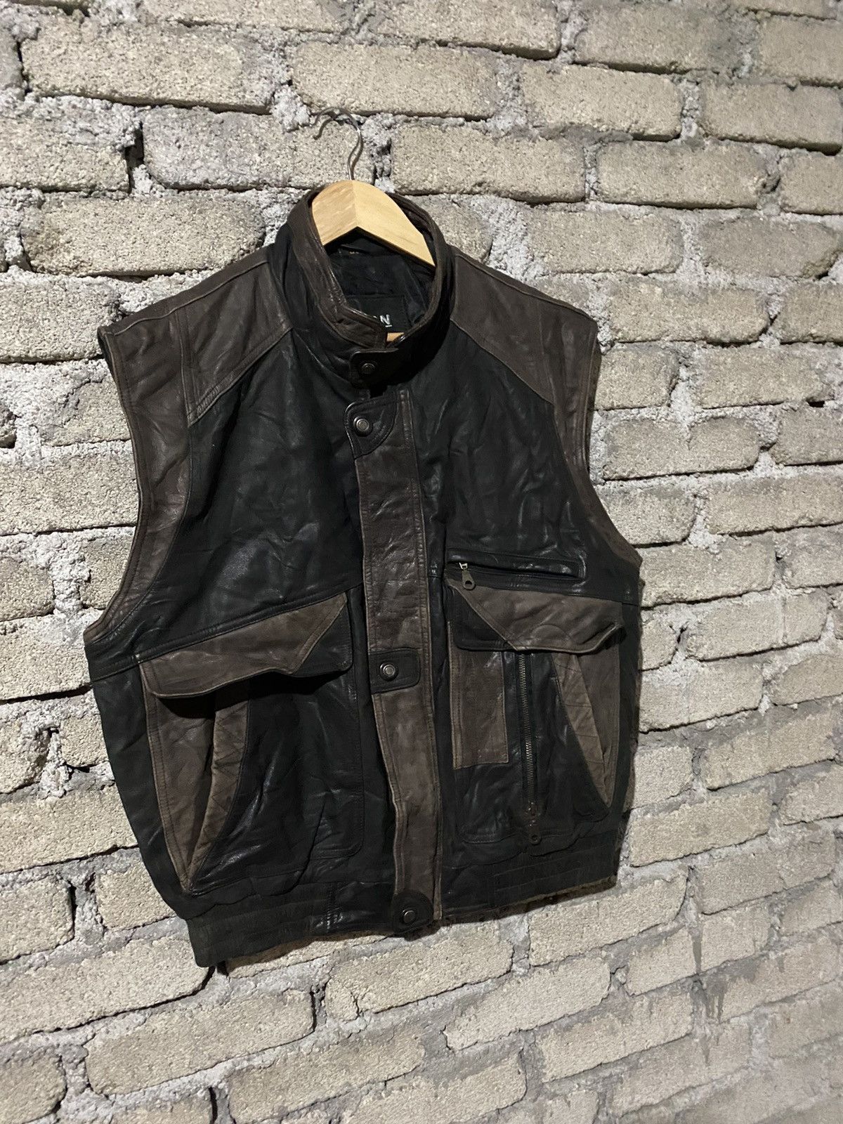 Genuine Leather × Leather × Vintage 🔥SALE🔥YORN LEATHER VEST VINTAGE STYLE Size US L / EU 52-54 / 3 - 3 Thumbnail