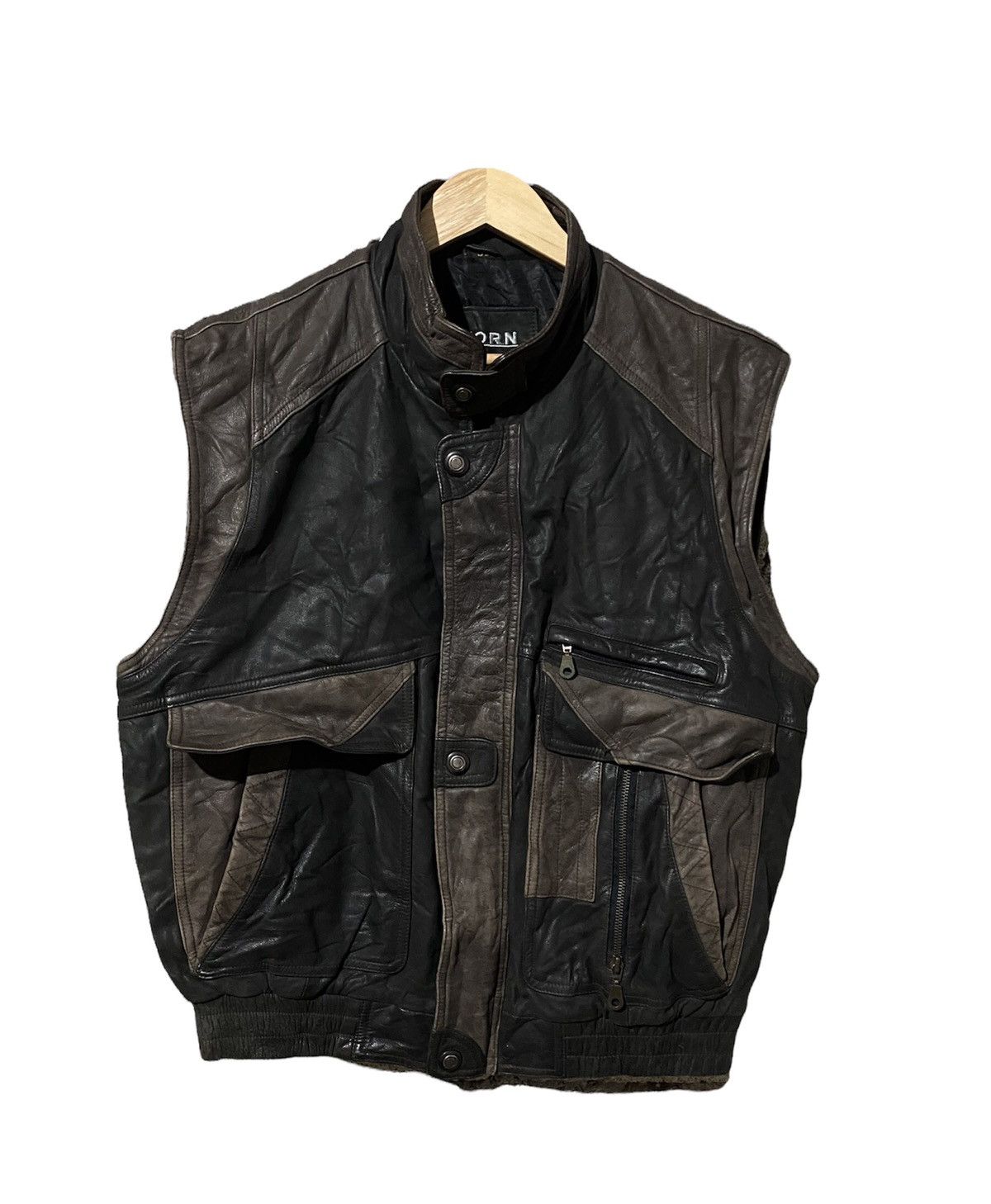 Genuine Leather × Leather × Vintage 🔥SALE🔥YORN LEATHER VEST VINTAGE STYLE Size US L / EU 52-54 / 3 - 1 Thumbnail