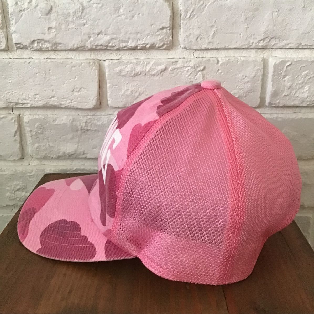 Bape BAPE pink camo New York logo trucker hat mesh cap ★ Size ONE SIZE - 3 Thumbnail