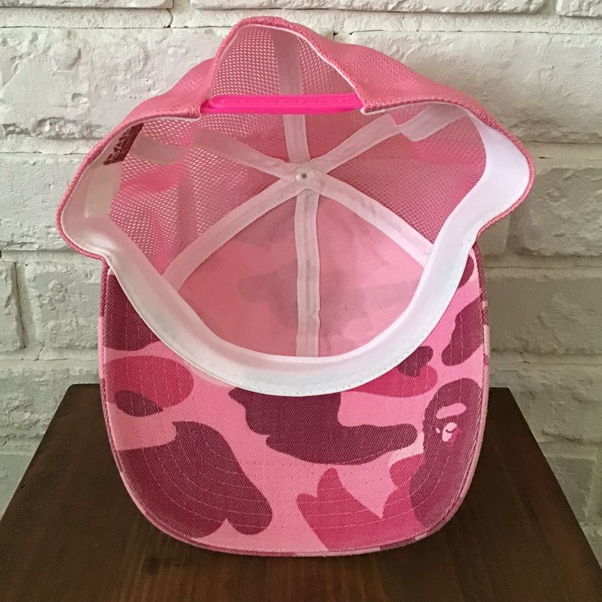 Bape BAPE pink camo New York logo trucker hat mesh cap ★ Size ONE SIZE - 7 Thumbnail