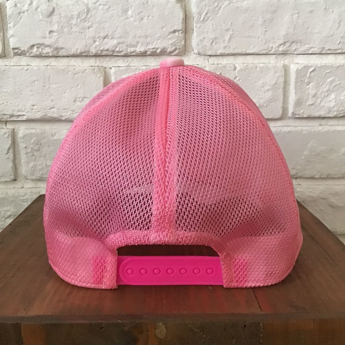 Bape BAPE pink camo New York logo trucker hat mesh cap ★ Size ONE SIZE - 4 Thumbnail