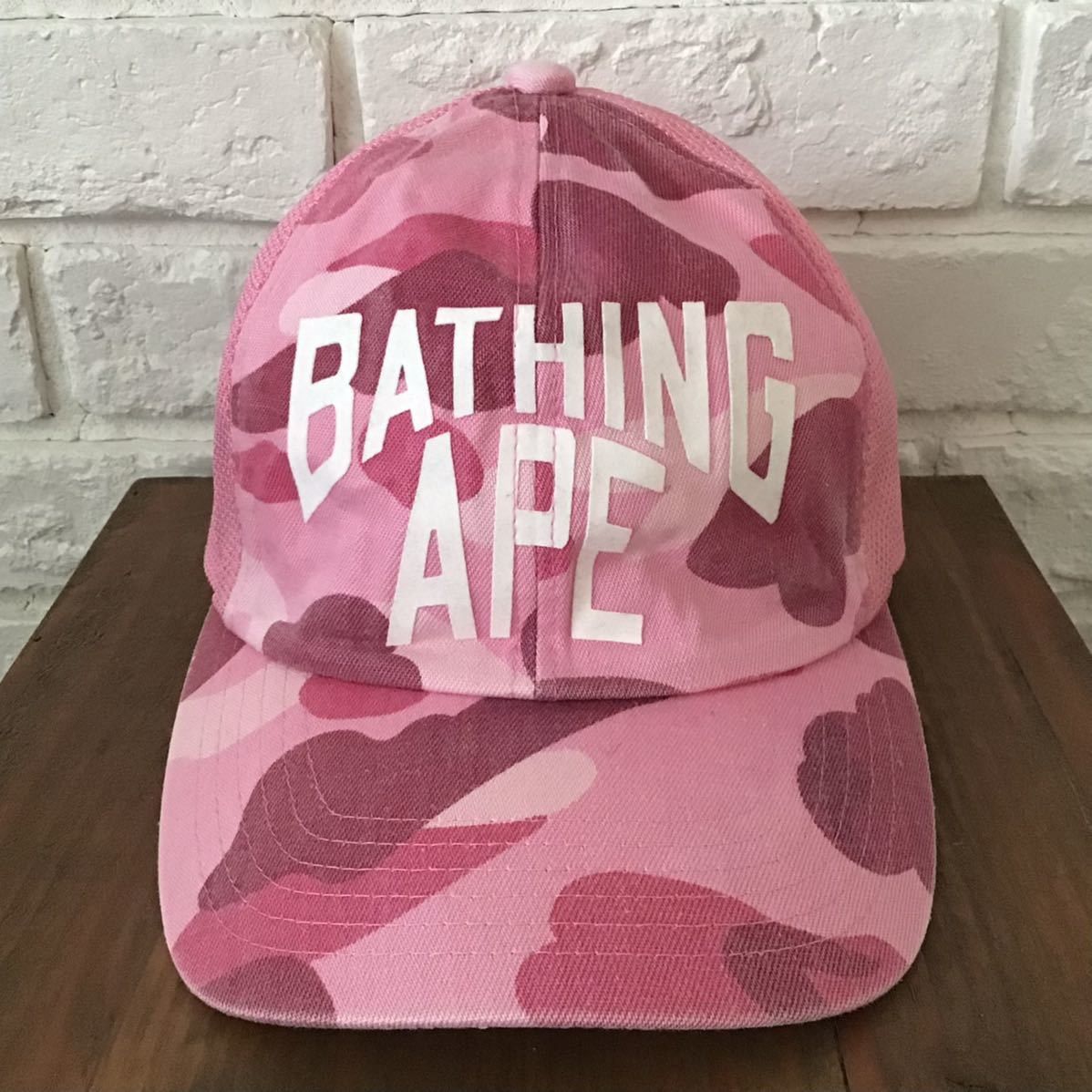 Bape BAPE pink camo New York logo trucker hat mesh cap ★ Size ONE SIZE - 1 Thumbnail