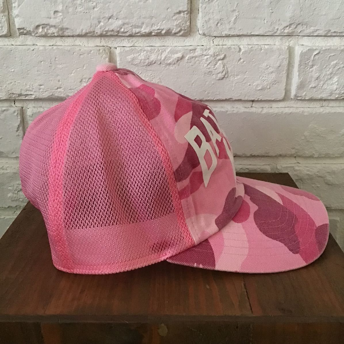 Bape BAPE pink camo New York logo trucker hat mesh cap ★ Size ONE SIZE - 5 Thumbnail