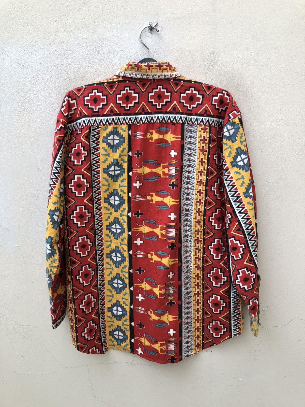 Vintage Vintage 90s DODGEST Japan Indian Native Oversized Flannel Size US L / EU 52-54 / 3 - 10 Thumbnail