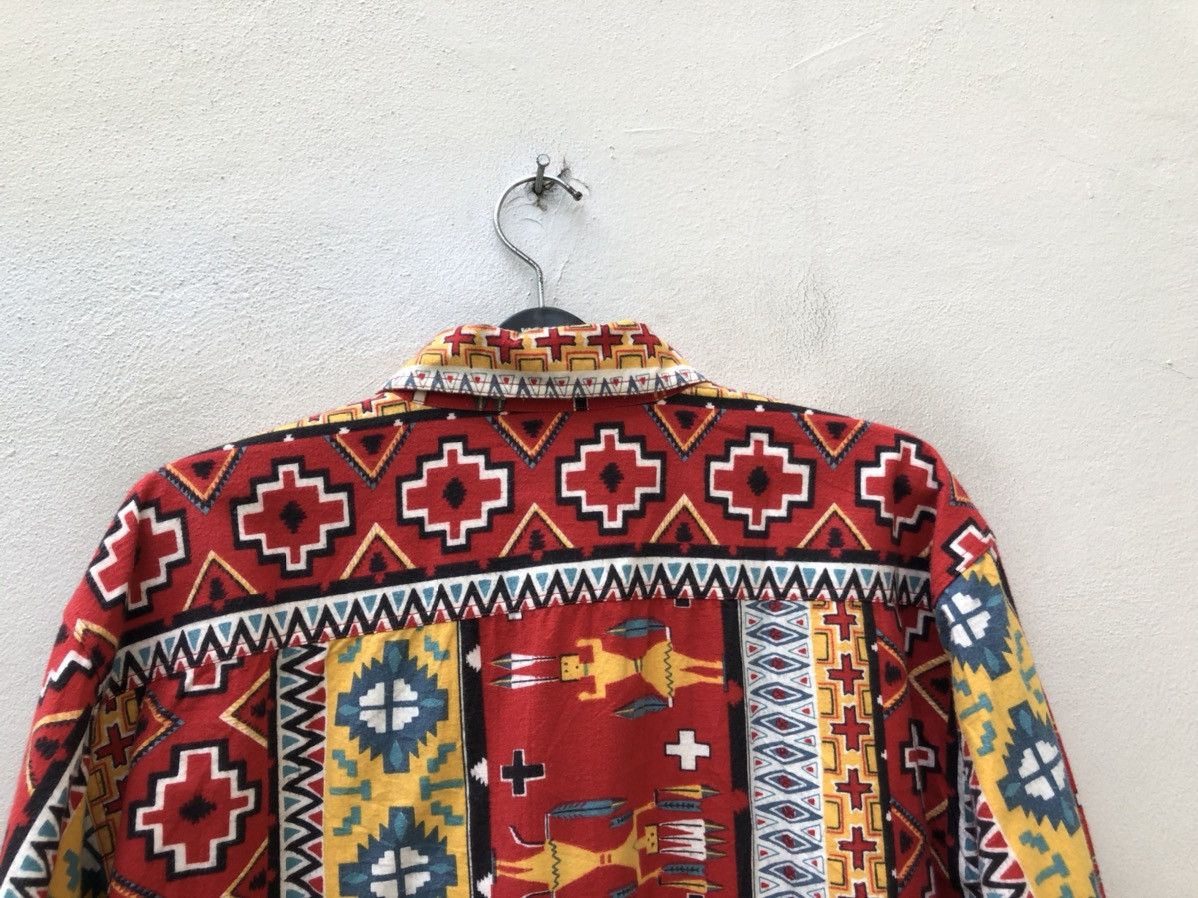 Vintage Vintage 90s DODGEST Japan Indian Native Oversized Flannel Size US L / EU 52-54 / 3 - 12 Thumbnail