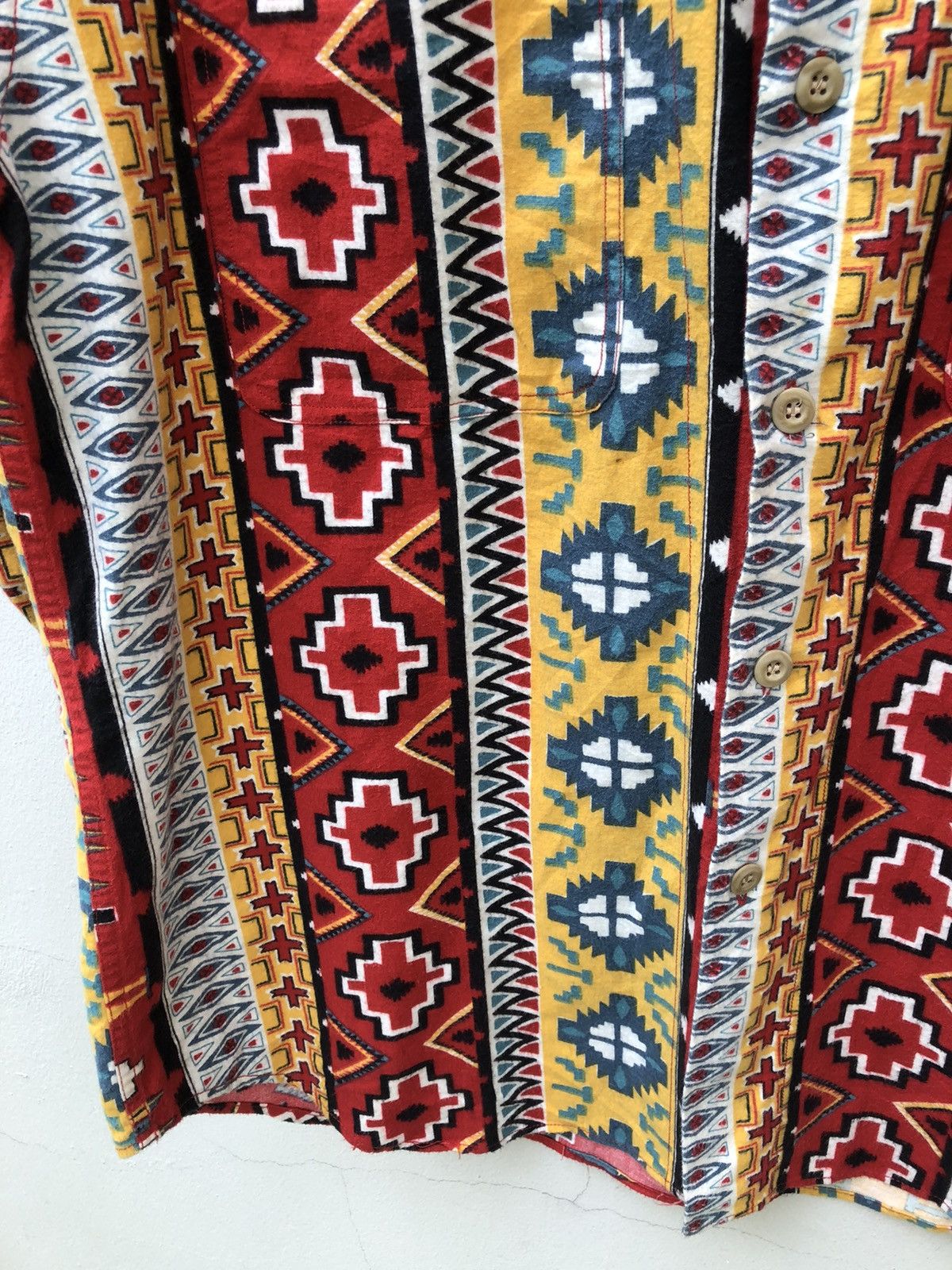 Vintage Vintage 90s DODGEST Japan Indian Native Oversized Flannel Size US L / EU 52-54 / 3 - 7 Thumbnail