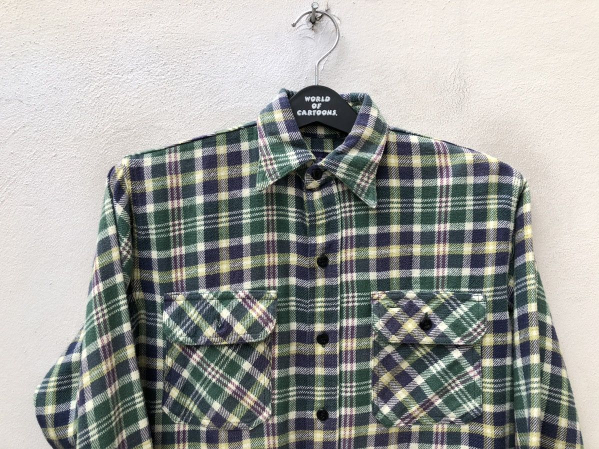 Japanese Brand Nepenthes Japan Purple Label Checks Oversized Flannel Shirt Size US XS / EU 42 / 0 - 2 Thumbnail