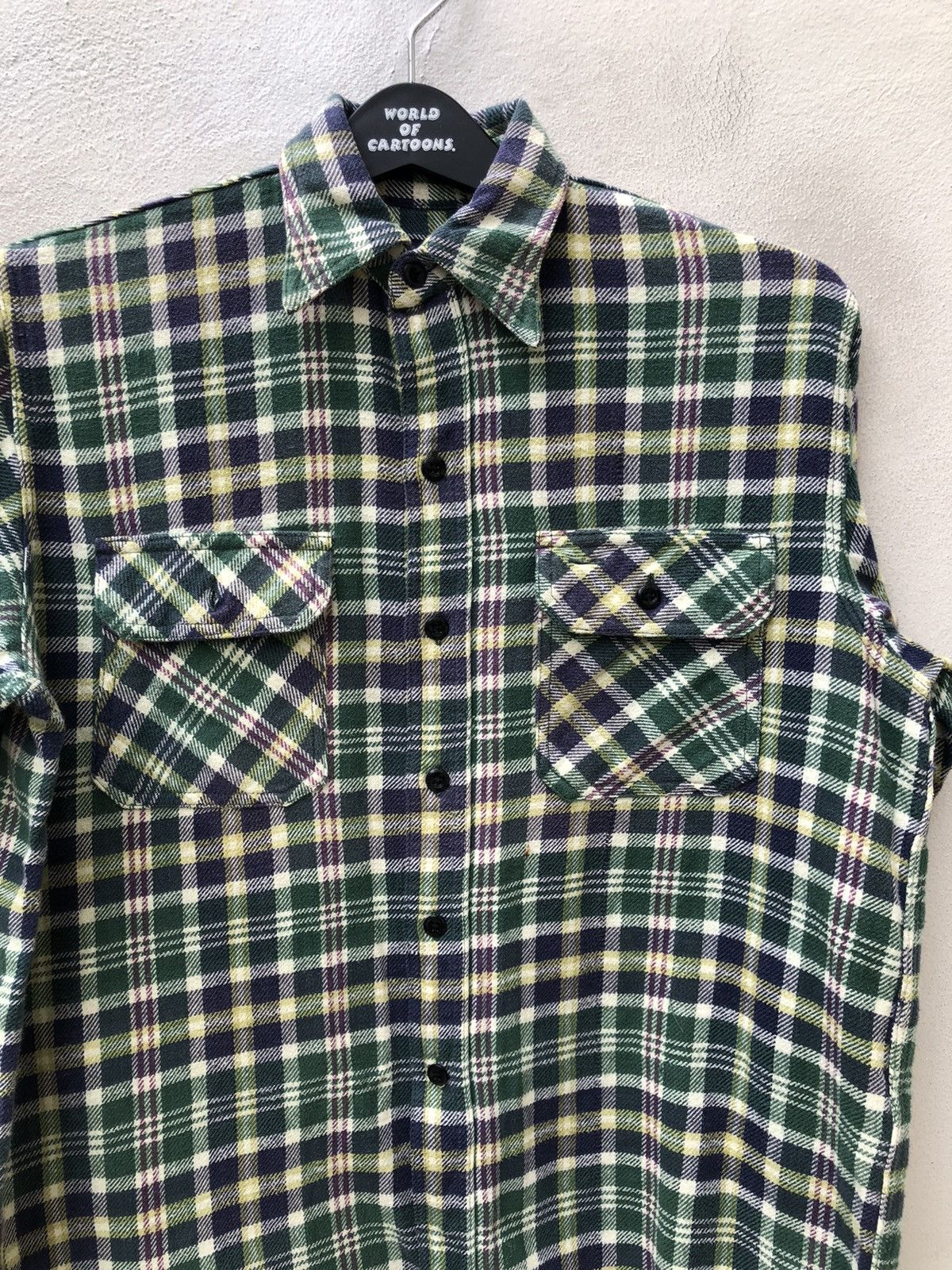 Japanese Brand Nepenthes Japan Purple Label Checks Oversized Flannel Shirt Size US XS / EU 42 / 0 - 6 Thumbnail
