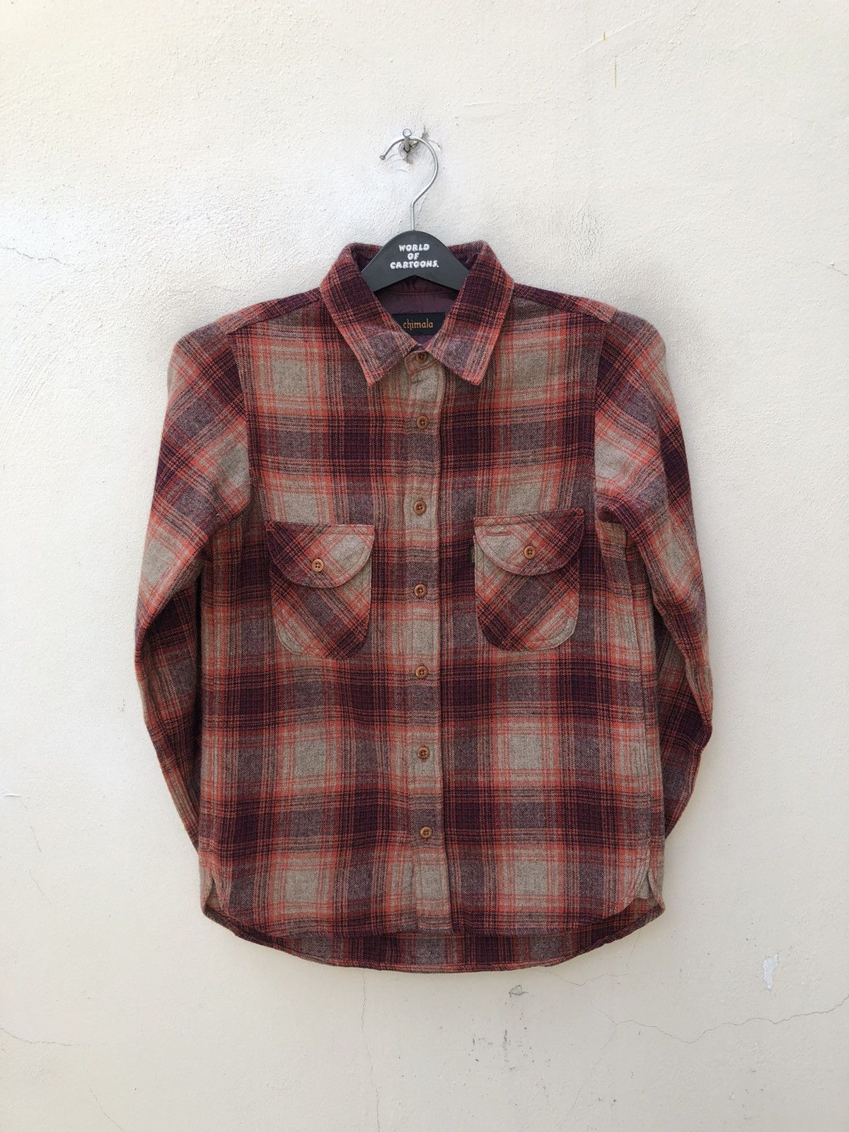 Chimala Chimala Japan Plaid Wool Flannel Shirt Size US S / EU 44-46 / 1 - 6 Thumbnail
