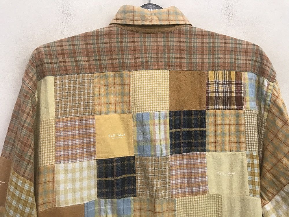 Karl Helmut KARL HELMUT Multi Color Patchwork Long Sleeve Flannel Shirt Size US L / EU 52-54 / 3 - 10 Thumbnail