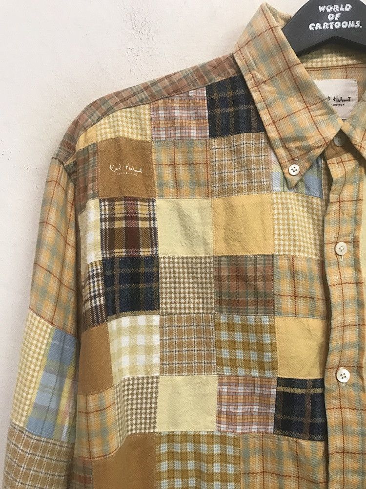 Karl Helmut KARL HELMUT Multi Color Patchwork Long Sleeve Flannel Shirt Size US L / EU 52-54 / 3 - 2 Thumbnail