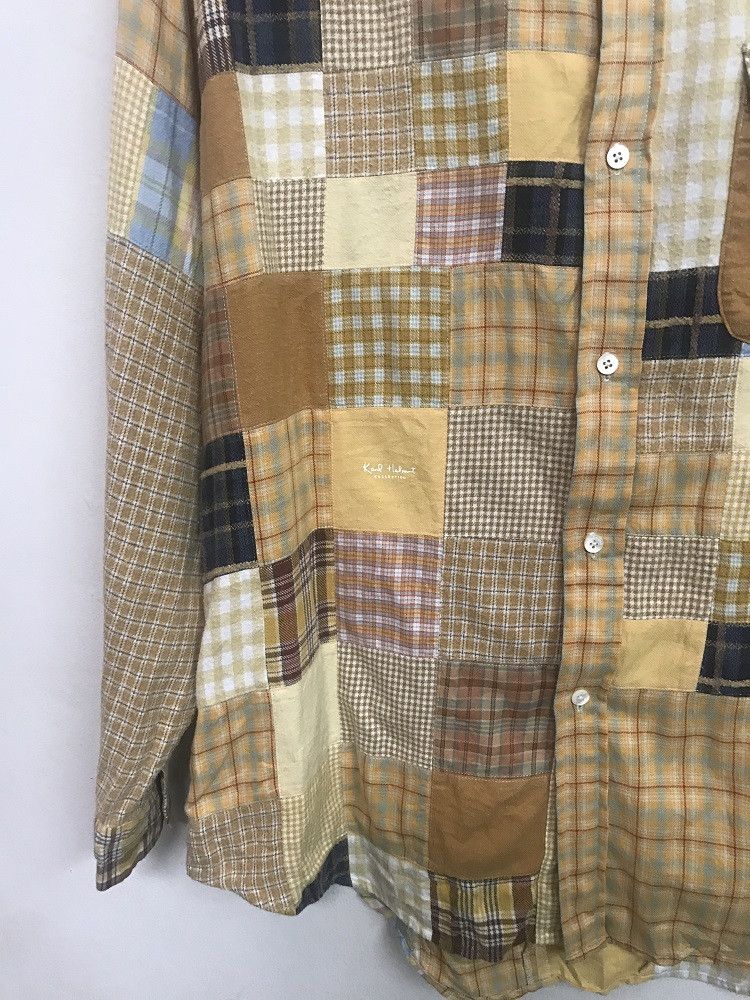 Karl Helmut KARL HELMUT Multi Color Patchwork Long Sleeve Flannel Shirt Size US L / EU 52-54 / 3 - 6 Thumbnail