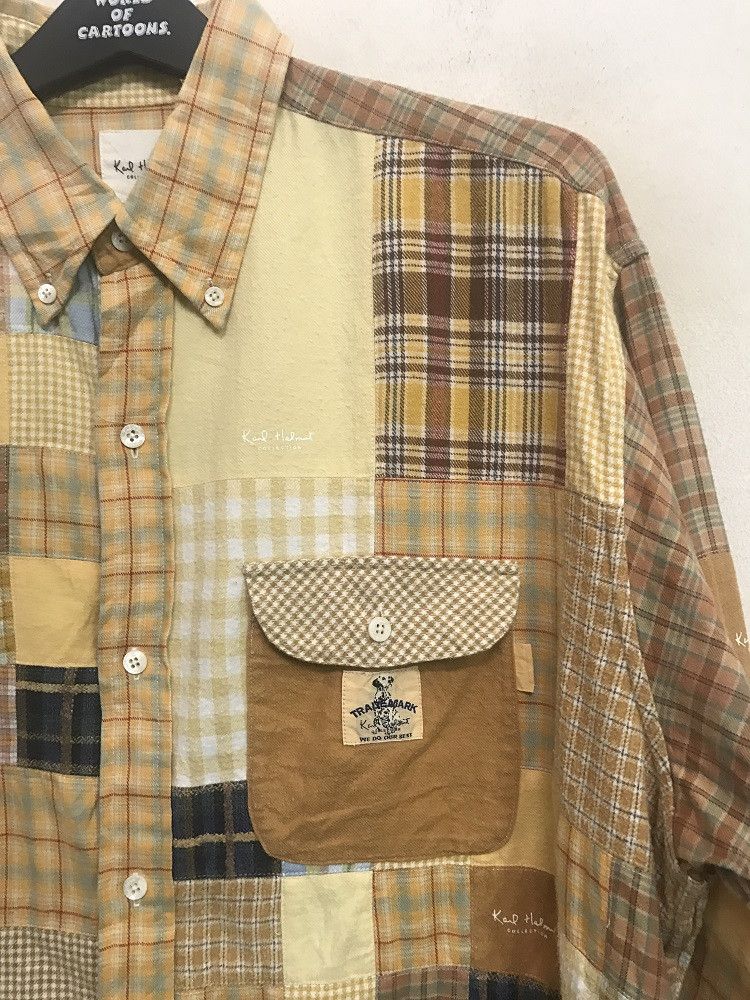 Karl Helmut KARL HELMUT Multi Color Patchwork Long Sleeve Flannel Shirt Size US L / EU 52-54 / 3 - 3 Thumbnail