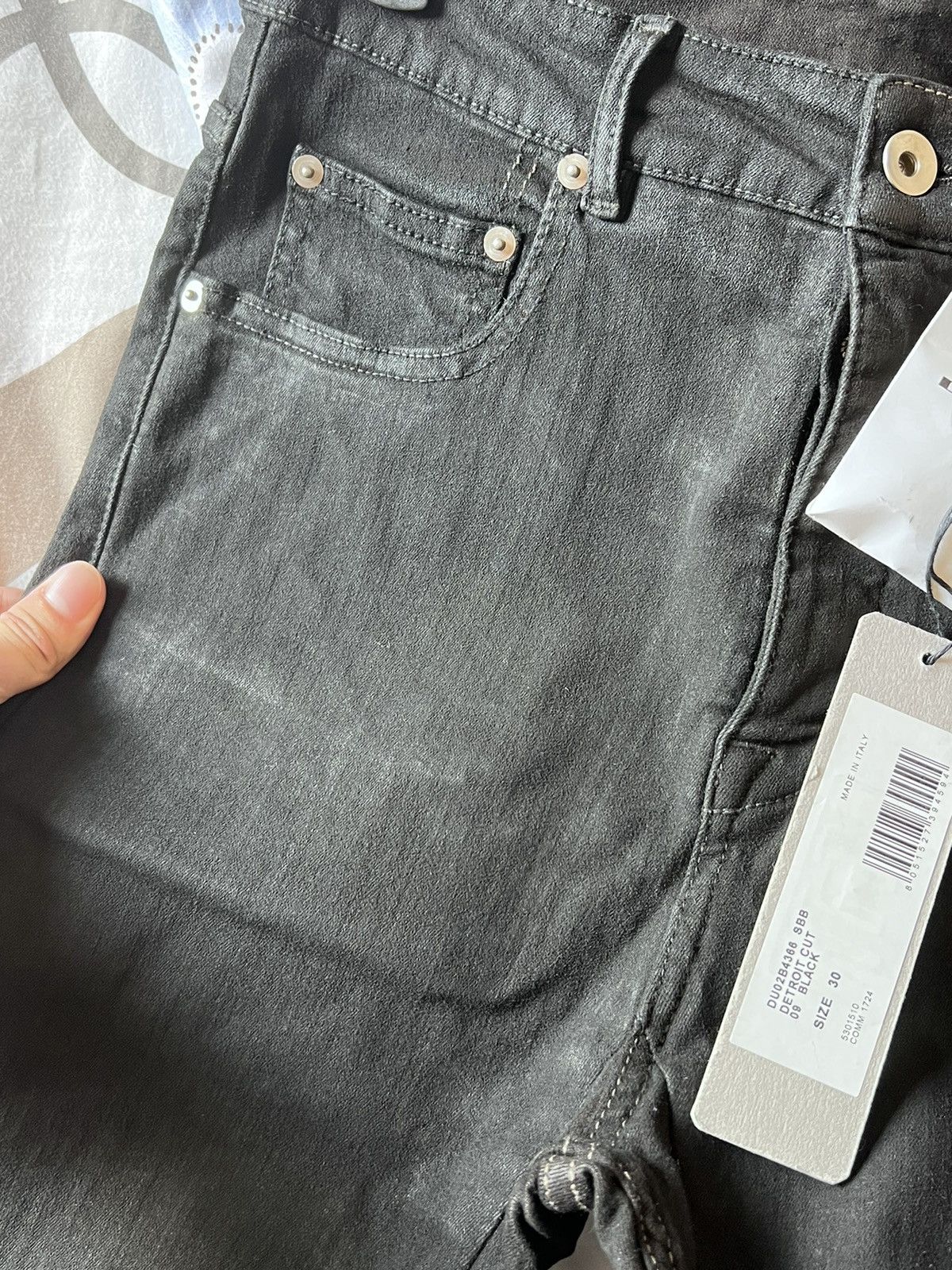 Rick Owens × Rick Owens Drkshdw Rick owens drkshdw betroit cut waxed SBB size30 Size US 30 / EU 46 - 3 Thumbnail