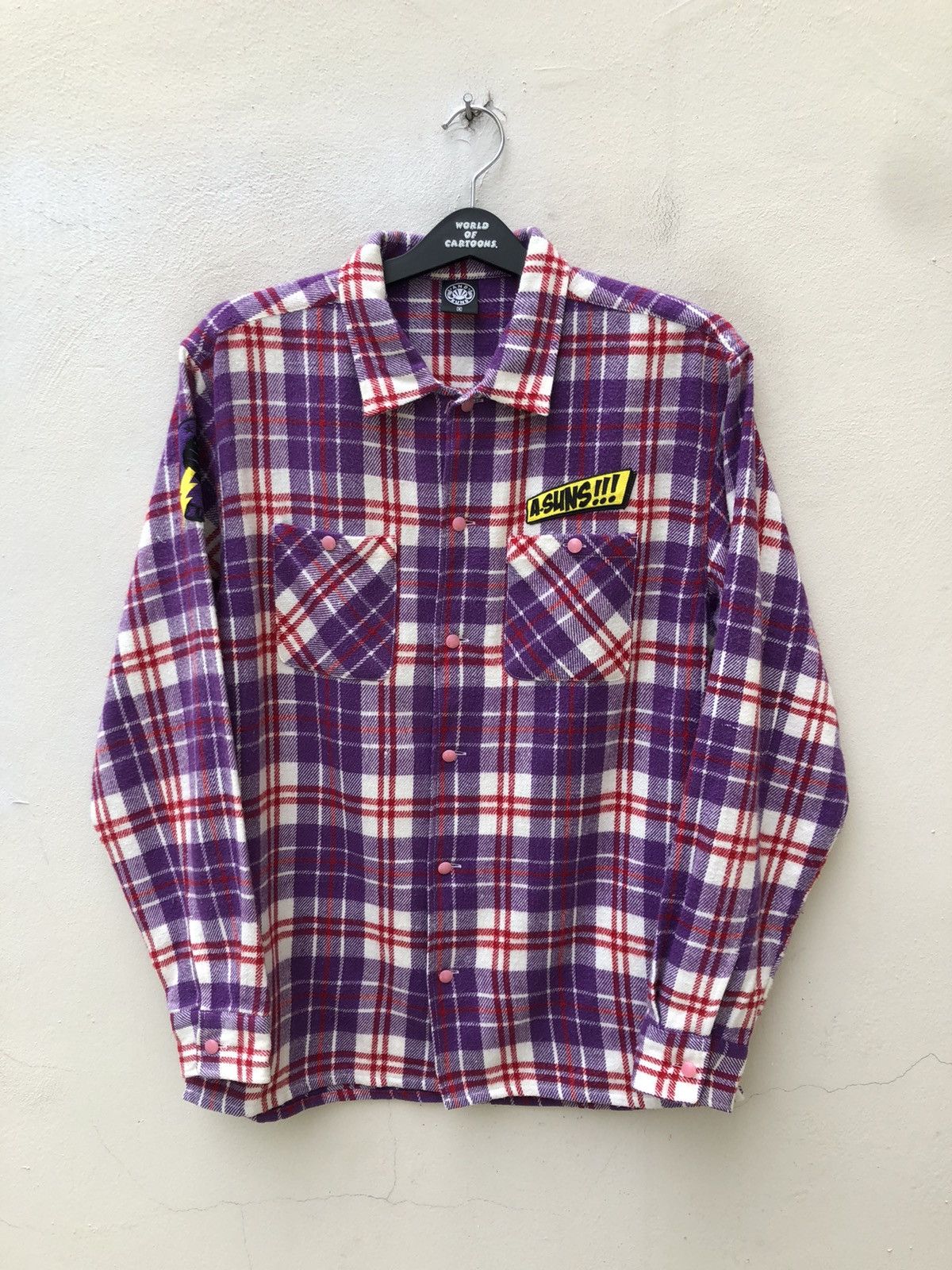 ANDSUNS Japan Brand Andsuns Patches Double Pocket Flannel Shirt Size US M / EU 48-50 / 2 - 6 Thumbnail