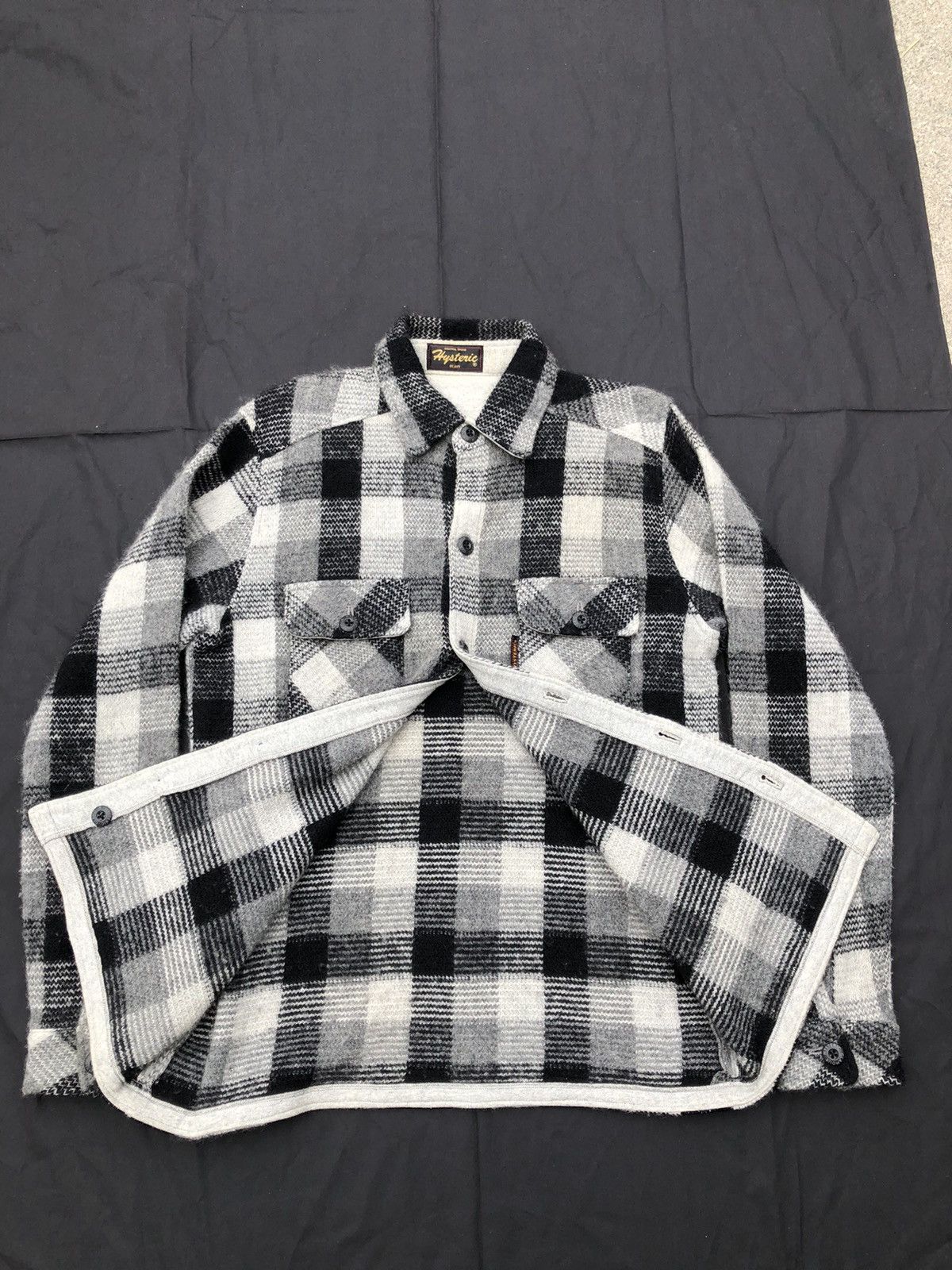 Hysteric Glamour × Vintage Vintage Hysteric Glamour Heavy Checks Wool Flannel Jacket Size US L / EU 52-54 / 3 - 11 Thumbnail