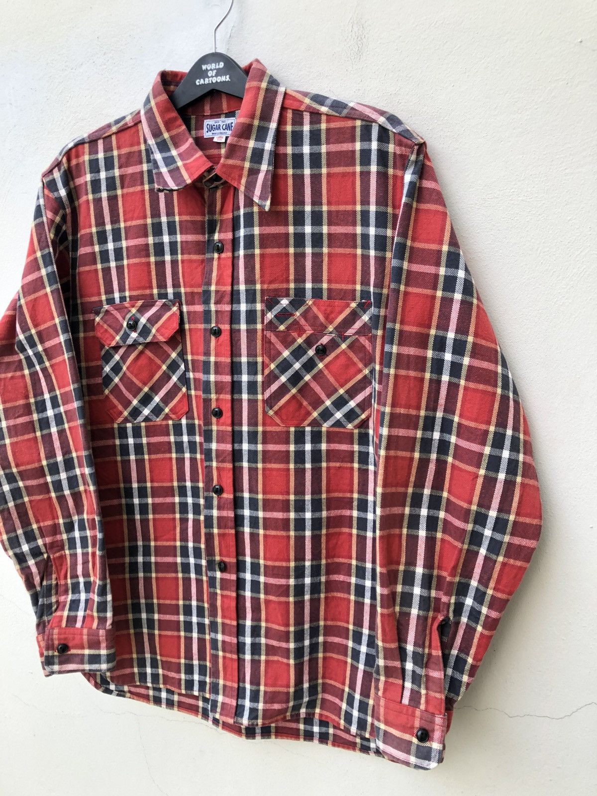 Sugar Cane × Toyo Enterprises Vintage Sugar Cane Oversized Flannel Gabardine Work Shirt Size US L / EU 52-54 / 3 - 8 Thumbnail